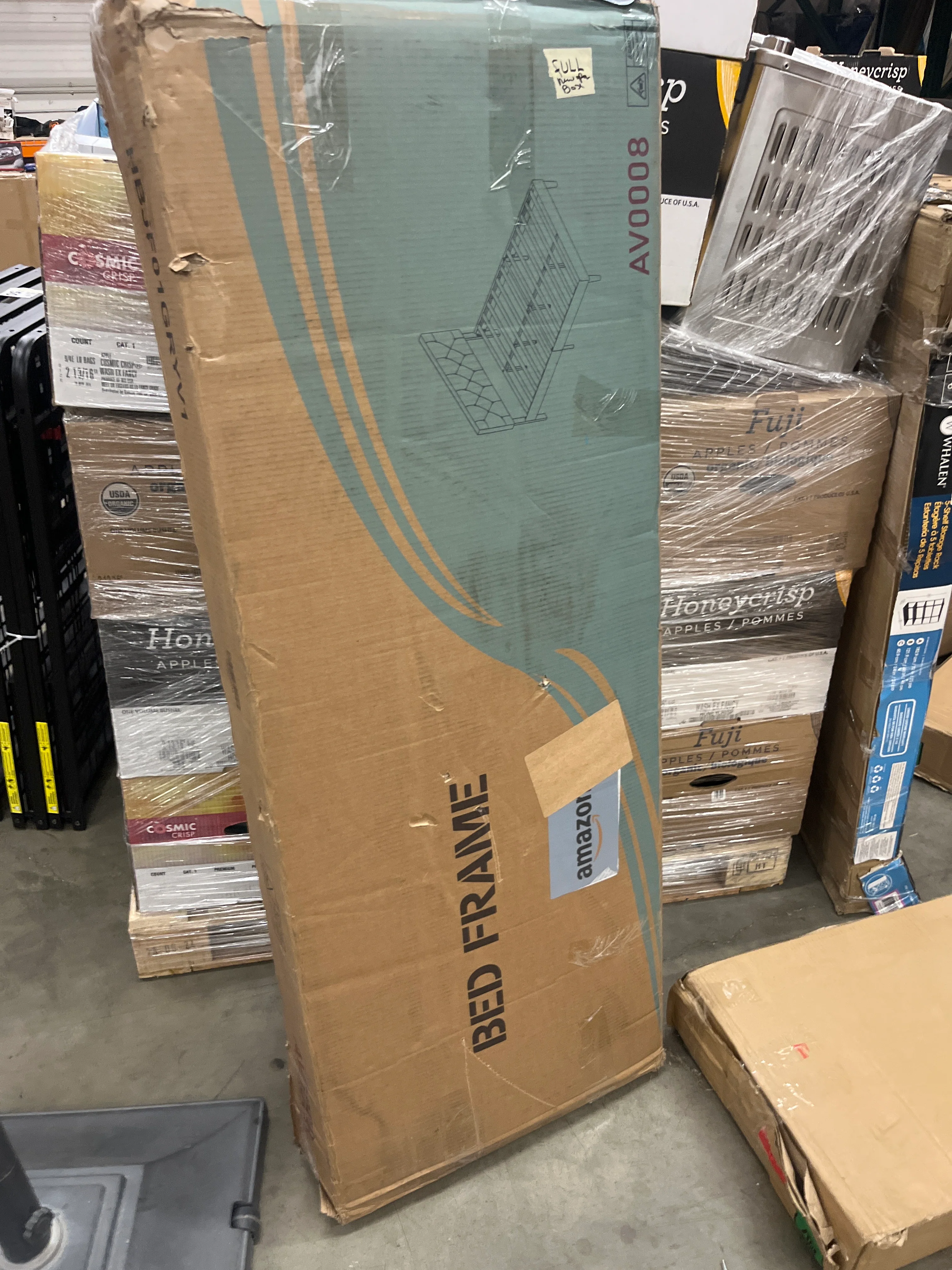 NEW - VECELO Full Size Bed Frame with Button Tufted Headboard, Upholstered Platform Bedframe with Wood Slat Support, No Box Spring Needed, Smoky Grey - Retail $160 - Image 4