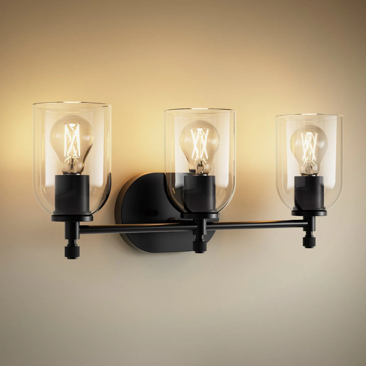Kohler Orime Matte Black Three-Light Wall Sconce - Image 3