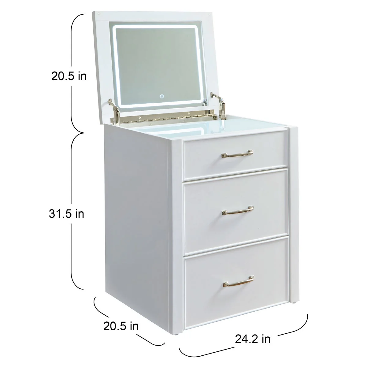 Odessa Lift-top Vanity with LED Lighted Mirror - Image 4