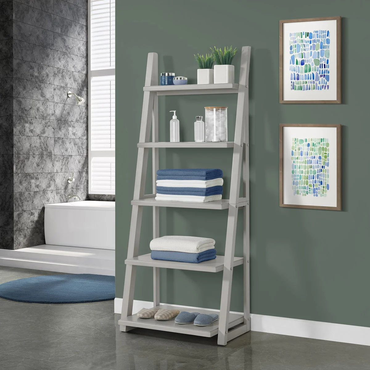 NEW - Kellen 72” Ladder Bookcase