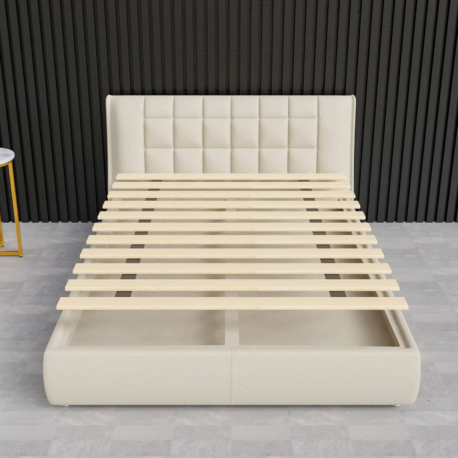Greaton KING 0.68-Inch Heavy Duty Horizontal Wooden Bunkie Board/Bed Slats, King(76"), Beige - Image 2