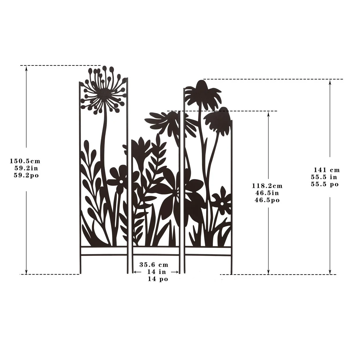 3-panel Garden Mural Stakes - Image 2