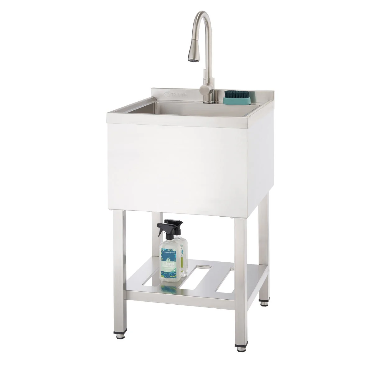 TRINITY 18" x 16" x 13" Stainless Steel Utility Sink with Pull-out Faucet - Retail $290 - Image 2