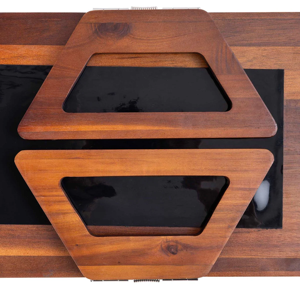 Smart Design Acacia Armrest Tray Black/Brown Colors - Image 3