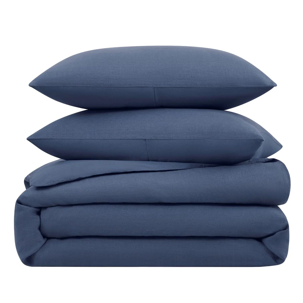 WelHome Cotton Linen Relaxed Duvet Cover, 3-piece Set - Queen - Image 4