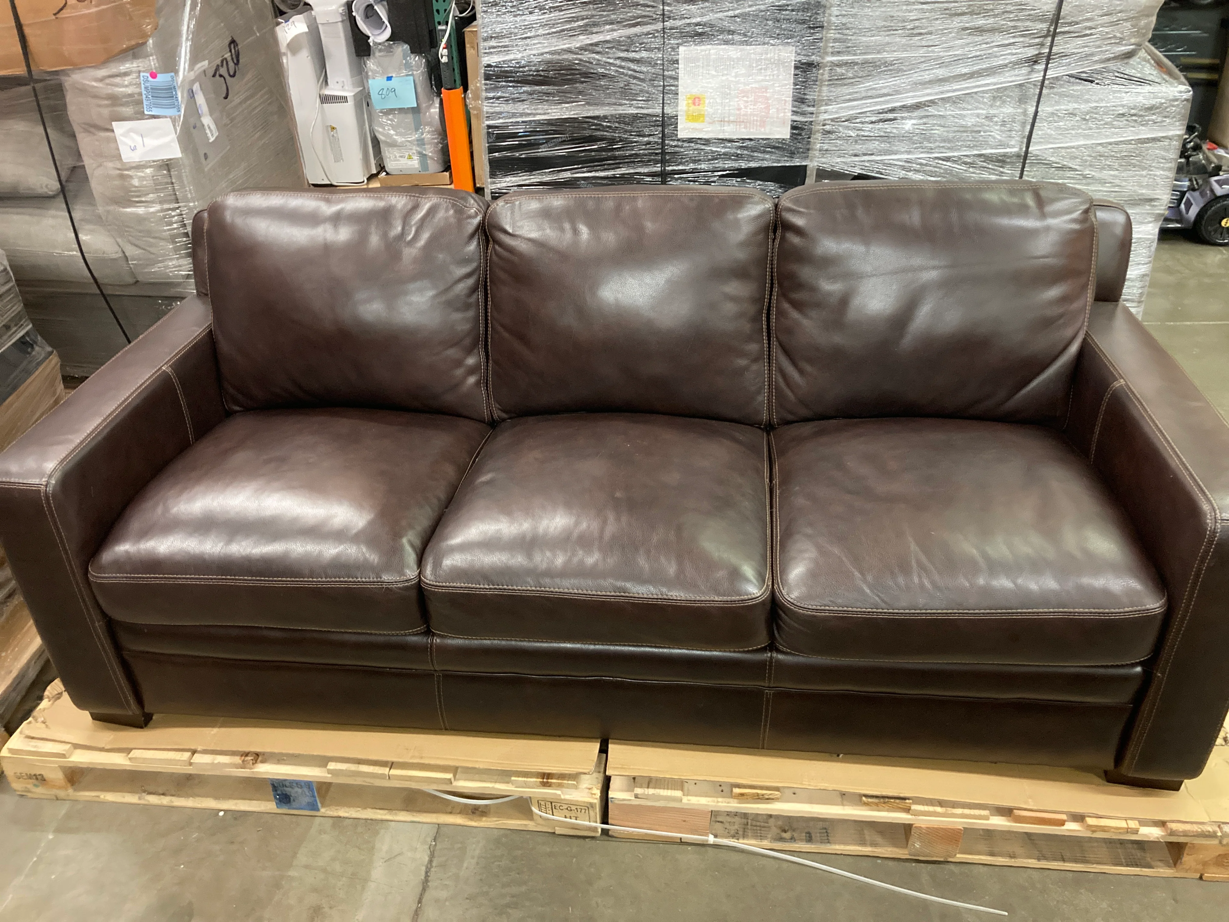 Costco - Chanton Leather Sofa - Retail $1499 - Image 2