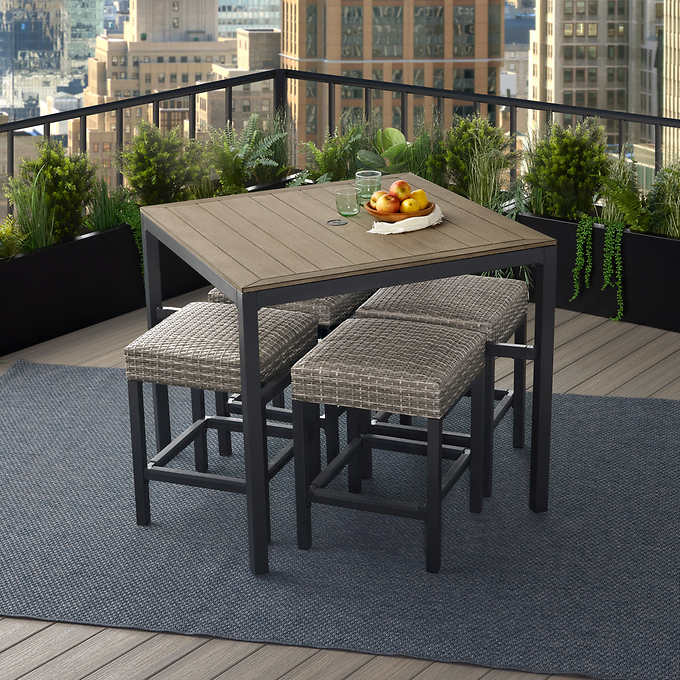 IN BOX - Costco - Agio Winlock 5-piece Outdoor Patio Dining Set - Retail $899 - Image 2