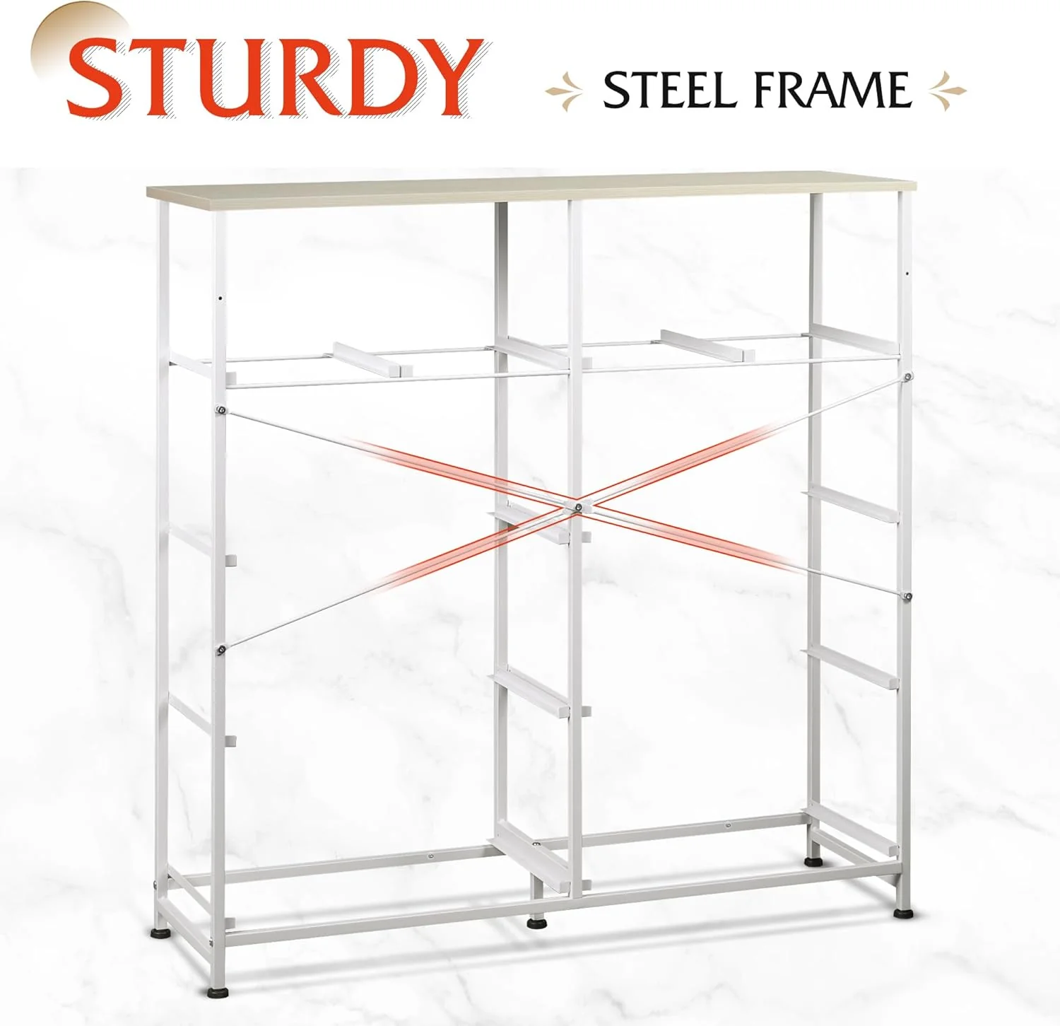 WLIVE Fabric Dresser for Bedroom, Dresser with 10 Drawers, Storage Tower with Fabric Bins, Double Dressers, Chest of Drawers for Closet, Living Room, Hallway, Light Grey - Retail $80 - Image 6