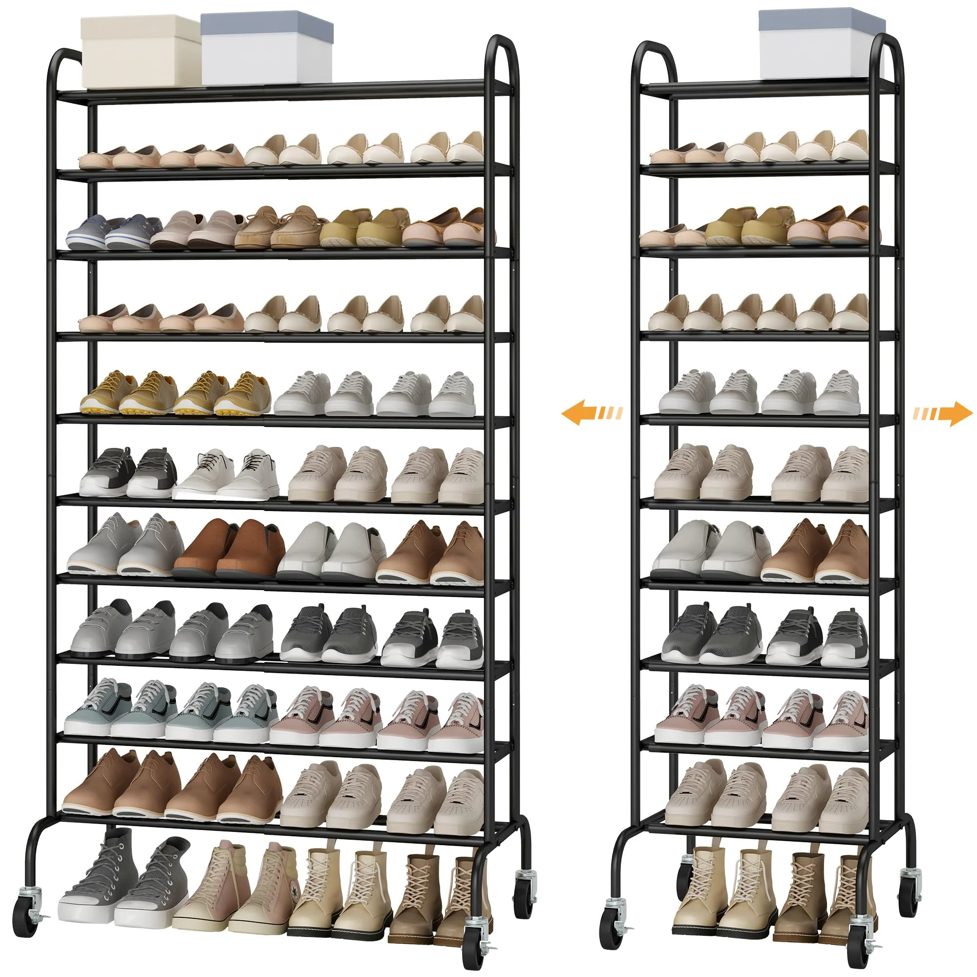 NEW - Sto Sto Expandable 10-Tier Metal Tall Shoe Rack - Retail $100 - Image 2