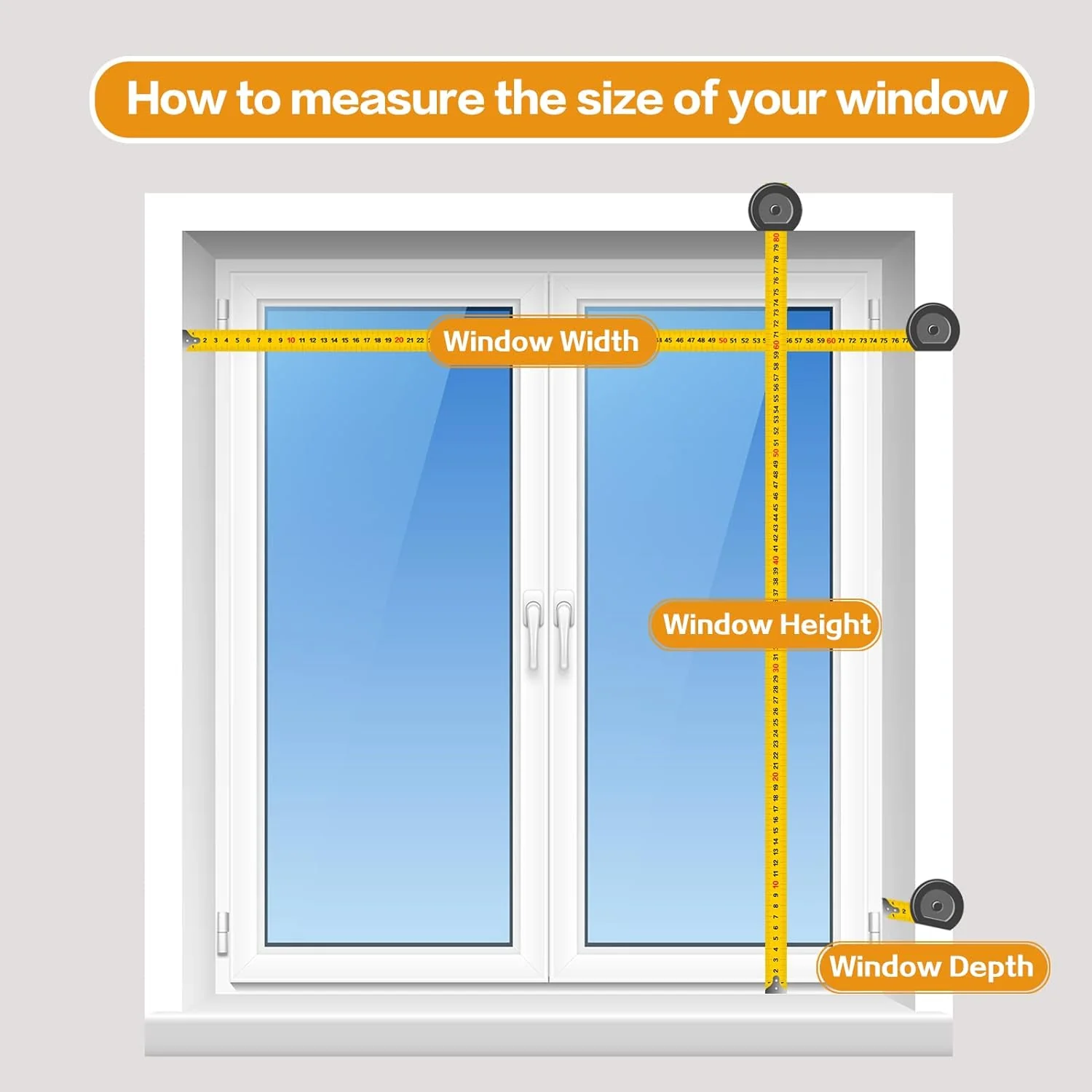 Persilux Cordless Window Roller Shades (24" W x 72" H, White) 100% Blackout Window Blinds UV Protection - Image 6