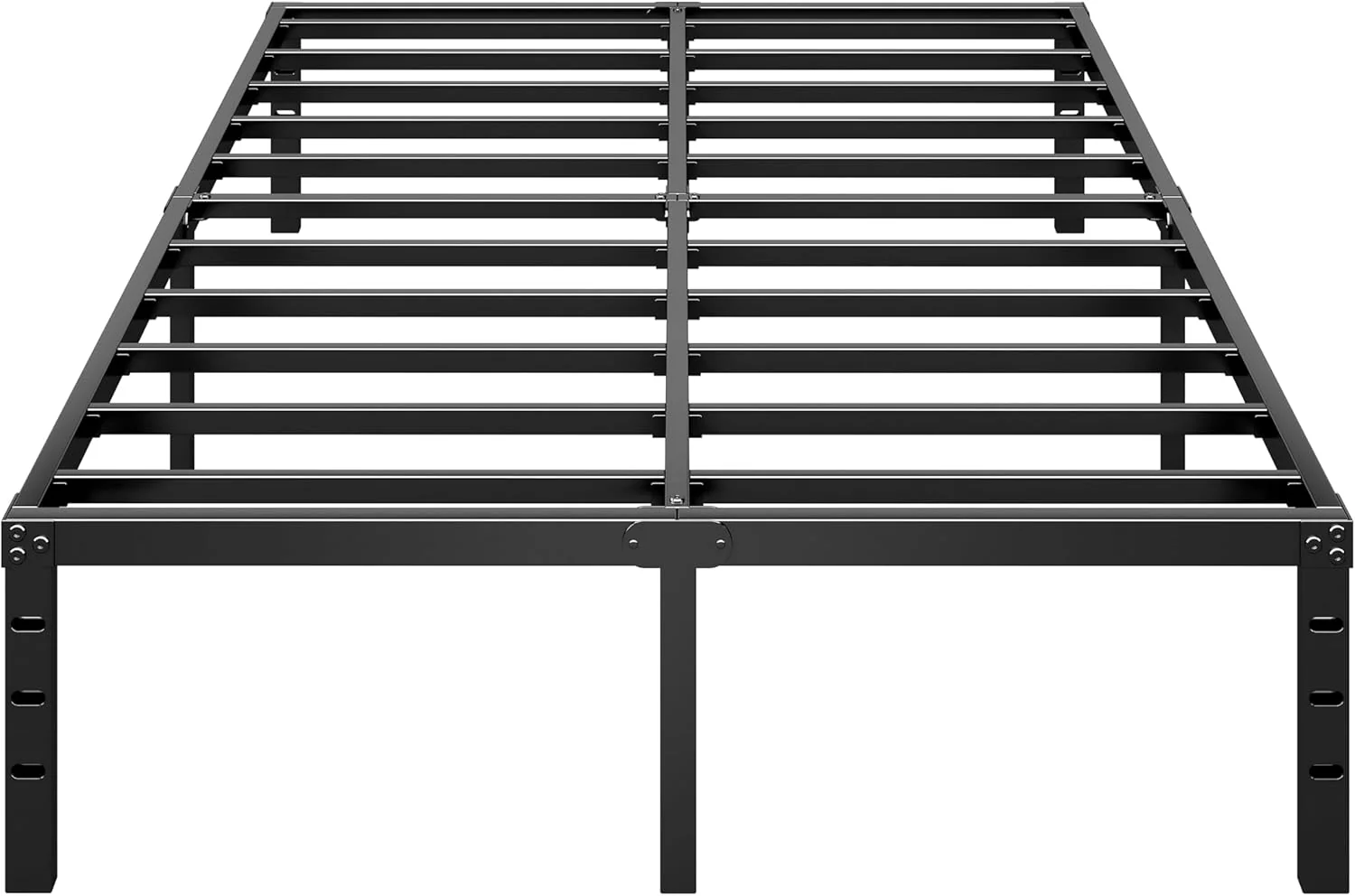 Metal Platform Bed Frame 14 Inch Tall,No Box Spring Needed,Queen Size Bed with Heavy Duty Strong Support Slats,Easy to Assemble,Black - Retail $50 - Image 5