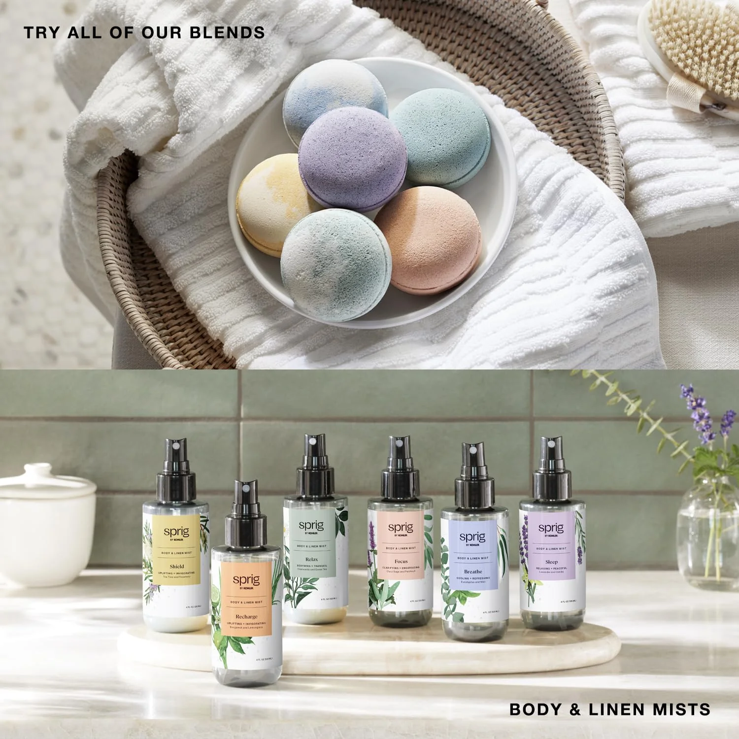 Sprig by Kohler Bergamot + Lemongrass Bath Bomb - Recharge - Image 6