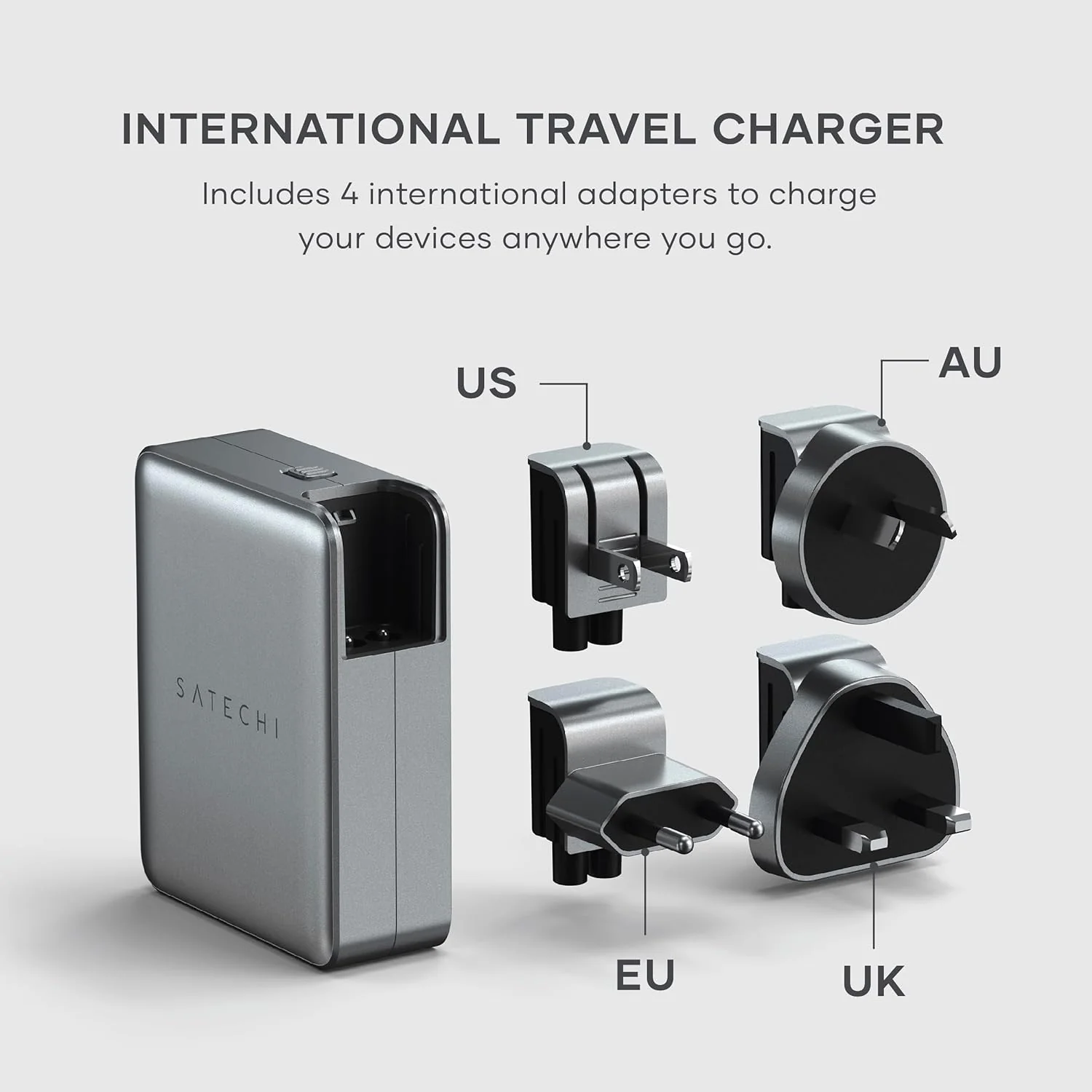 Satechi 145W GaN Travel Charger, 4-Port GaN USB C Charger, 2 USB-C PD 3.1, Fast Charging Travel Station for Laptop, for MacBook Air/Pro M5, iPad Air/Pro M5, iPhone 17 to 12 Series, Android, Windows - Image 3