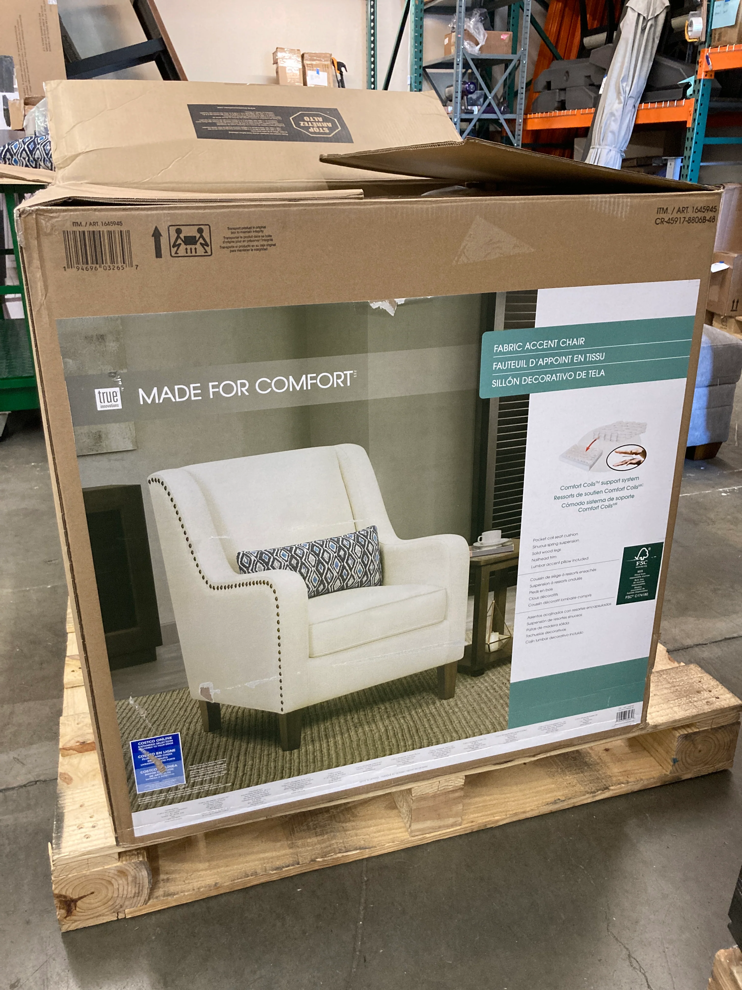 NEW in Box - Costco - True Innovations Mila Fabric Accent Chair - Retail $349 - Image 6