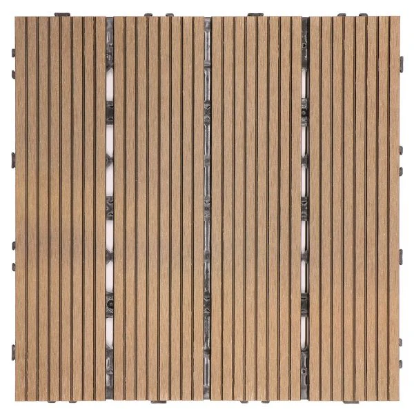 Golden Select Light Brown Composite Deck Tiles, 8 Pack - Image 2
