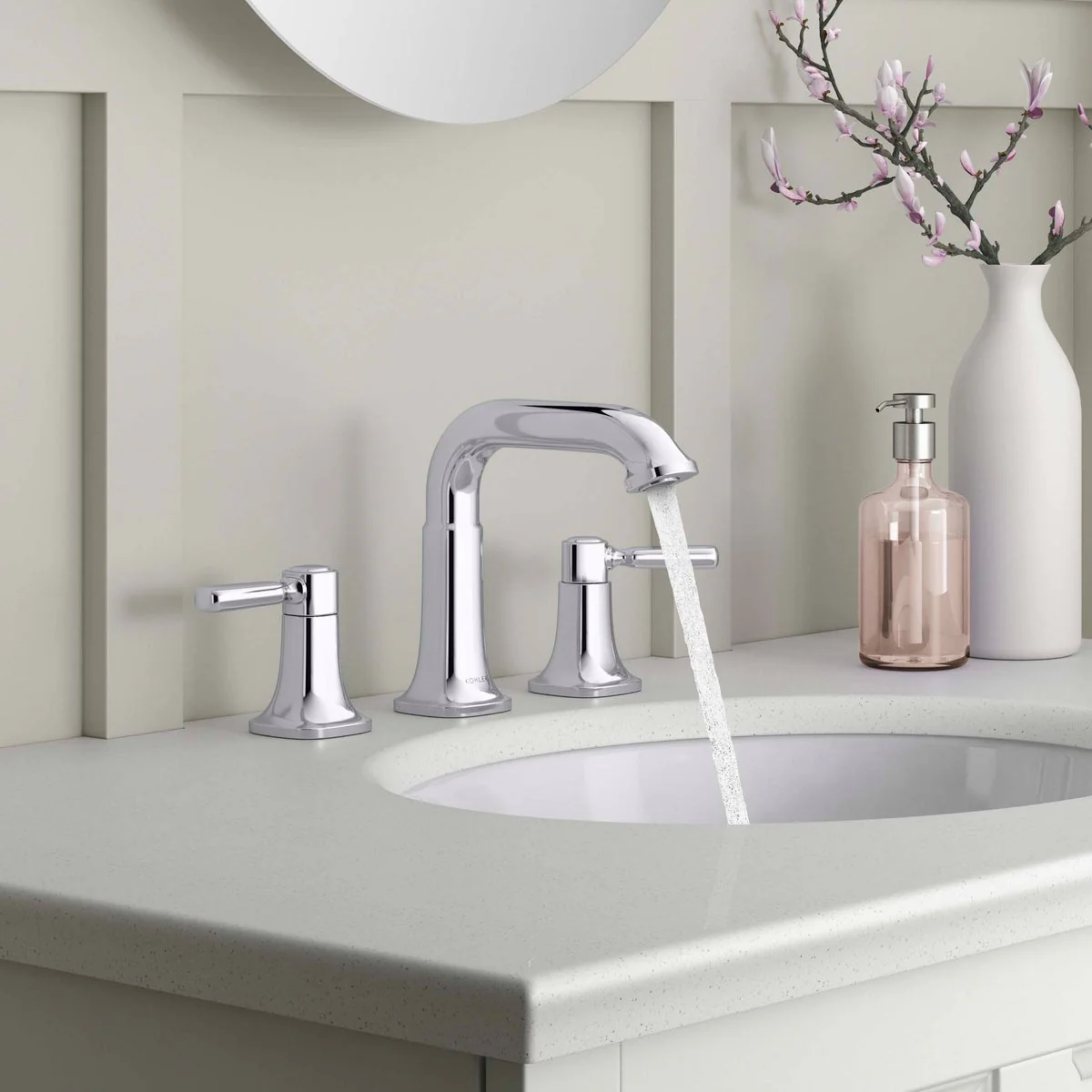 NEW - Chrome - Kohler Terzet Widespread Bathroom Sink Faucet - Retail $105 - Image 3