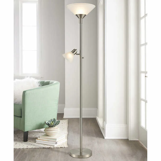 Costco - Torchiere Floor Lamp with Reading Light - Retail $84 - Image 2