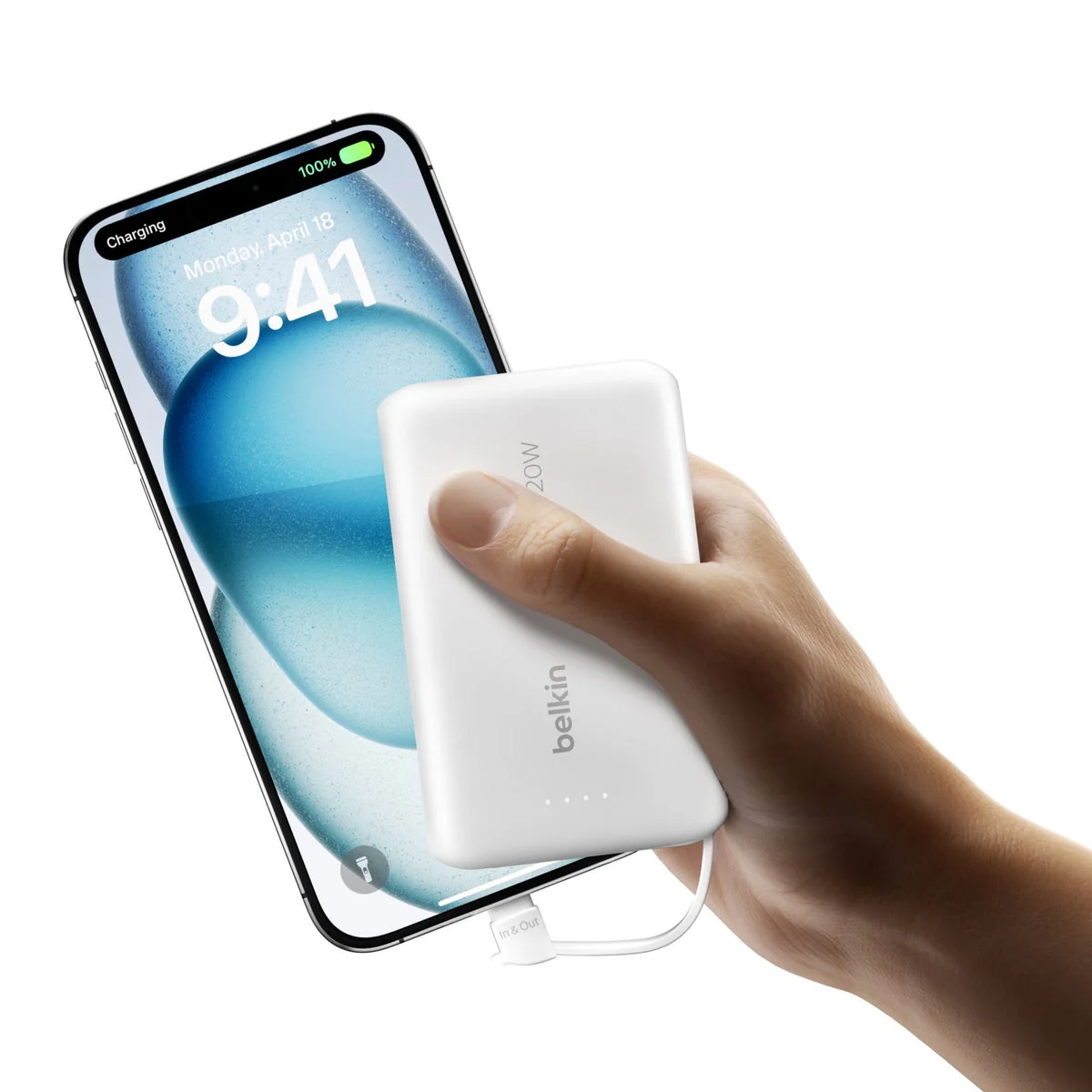 Belkin Travel Bundle – 10K Power Bank with Integrated USB-C Cable, 30W USB-C Wall Charger, USB-C/C Cable & Travel Pouch - Retail $37 - Image 4