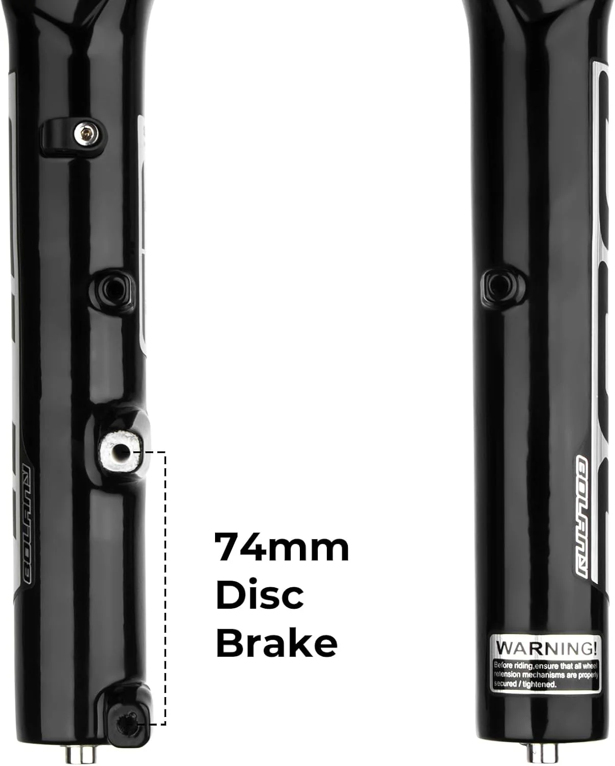 BOLANY 24inch Bike Suspension Air Fork 28.6mm(1-1/8inch)*220mm Thread-Less Straight Steerer 9mm Disc Brake Version MTB Front Fork 100/135mm Travel - Retail $120 - Image 3