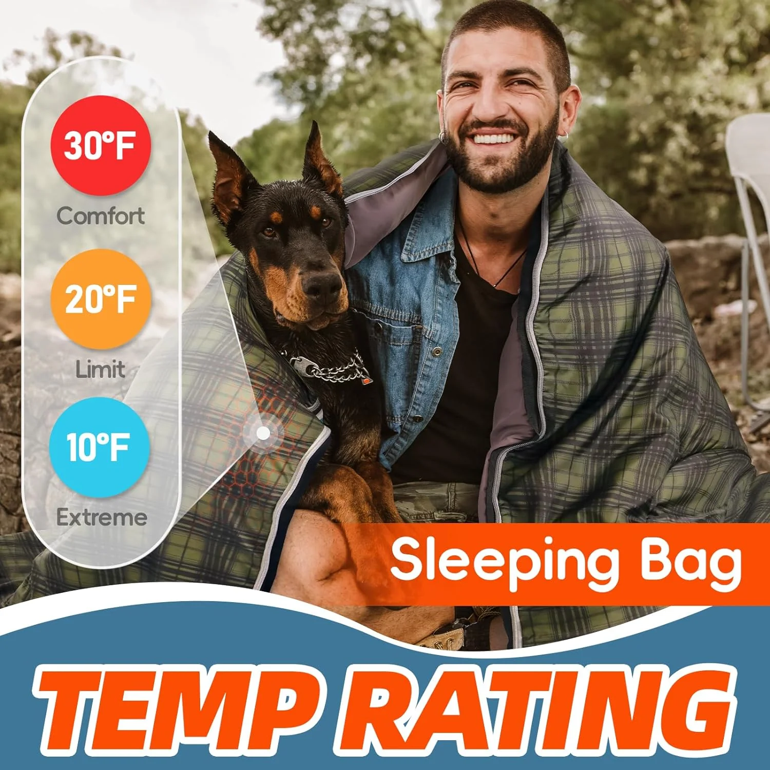 MEREZA 0 Degree Winter Sleeping Bag for Adults Kids with Pillow, Cold Weather Sleeping Bag for 4 Season Camping Hiking Backpacking Sleeping Bags for Big and Tall - Image 4