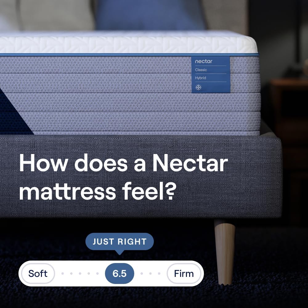 Nectar Classic Hybrid 12” Queen Mattress (New Version) - Medium Firm - Contouring Memory Foam & Innerspring Coils - Cooling Top Layer - Pressure-Relief - Retail $799 - Image 3