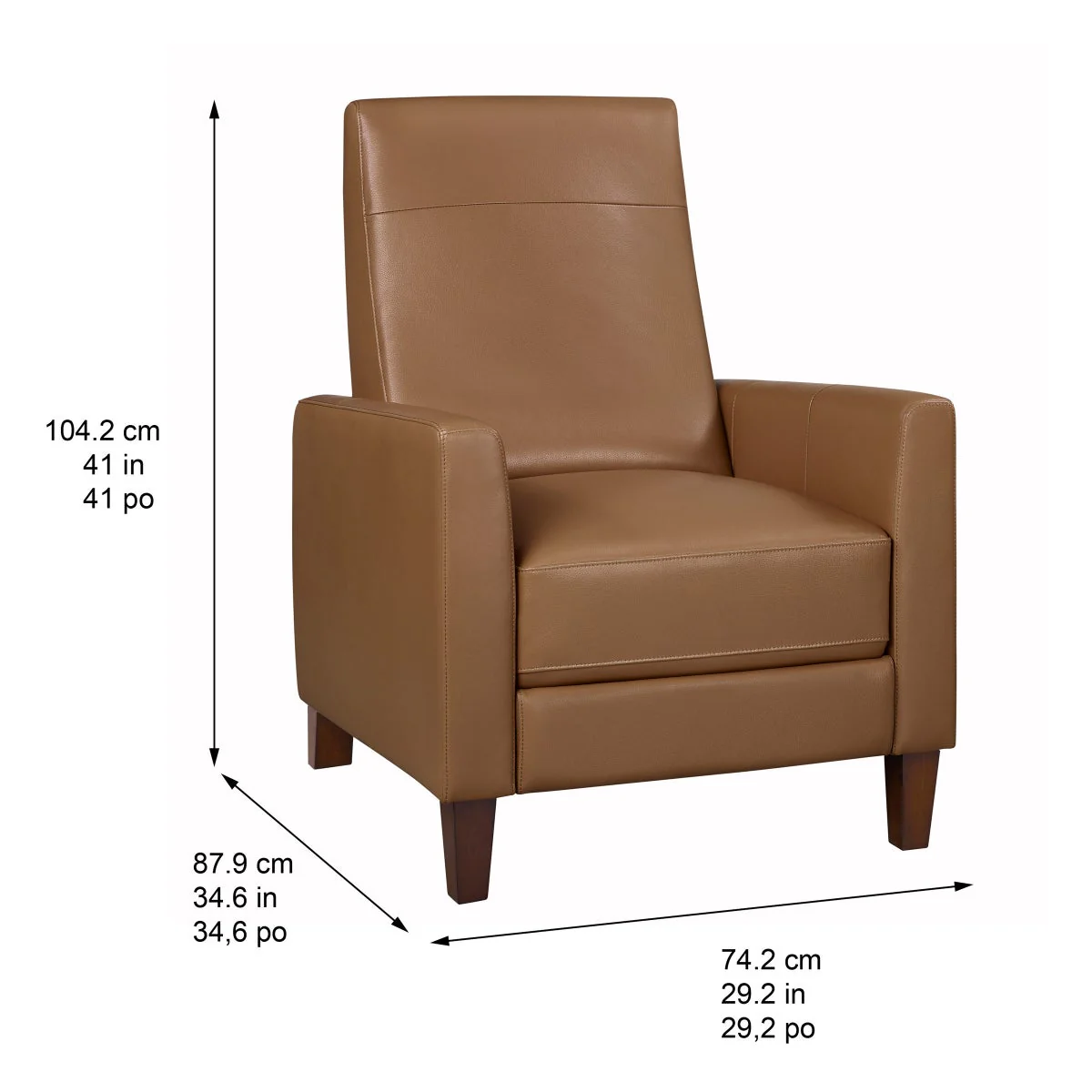 Barcalounger Ridgefield Leather Pushback Recliner - Retail $500 - Image 2