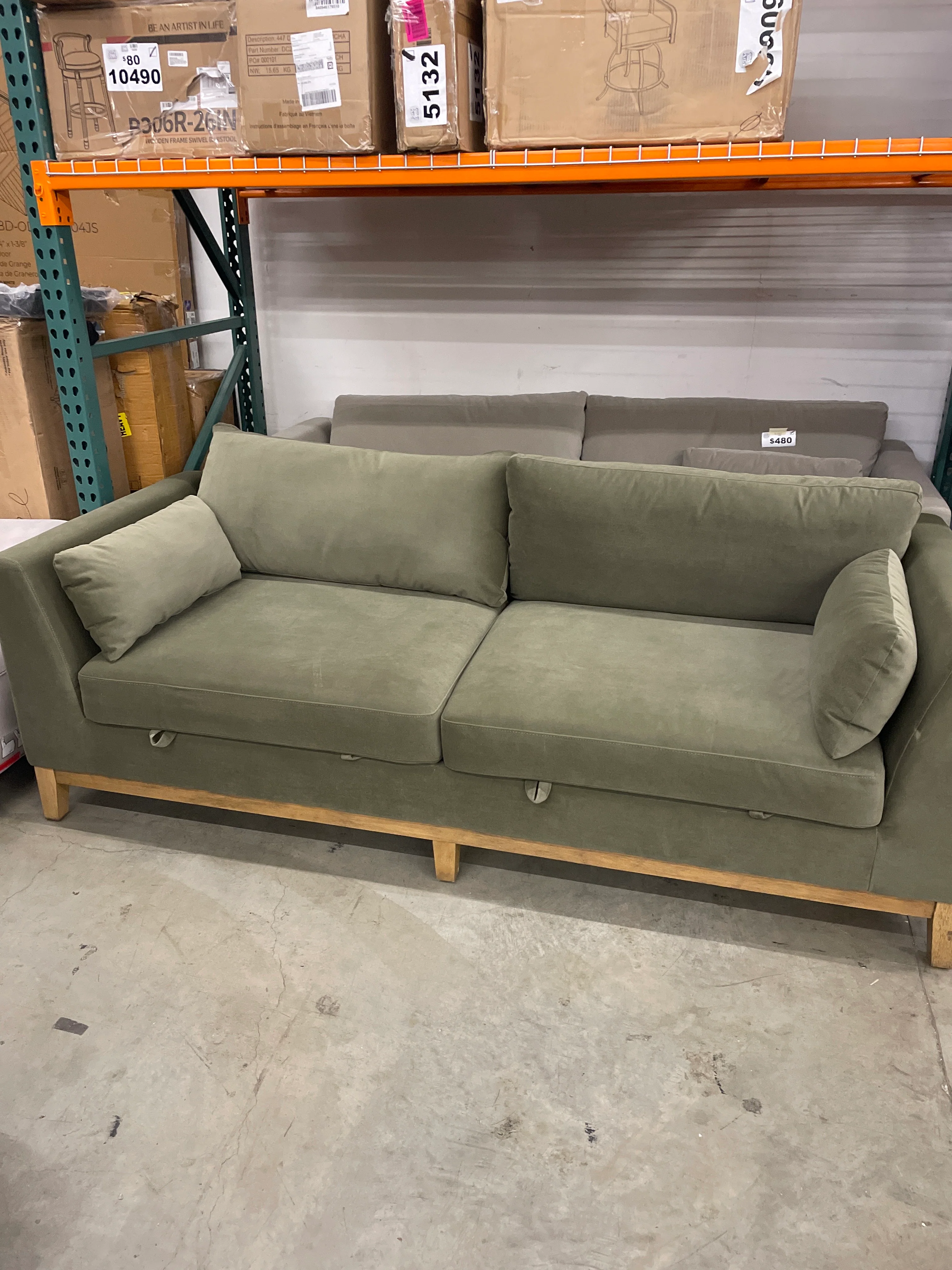 Thomasville Mokena Fabric Stationary Sofa with Storage - Retail $930 - Image 5