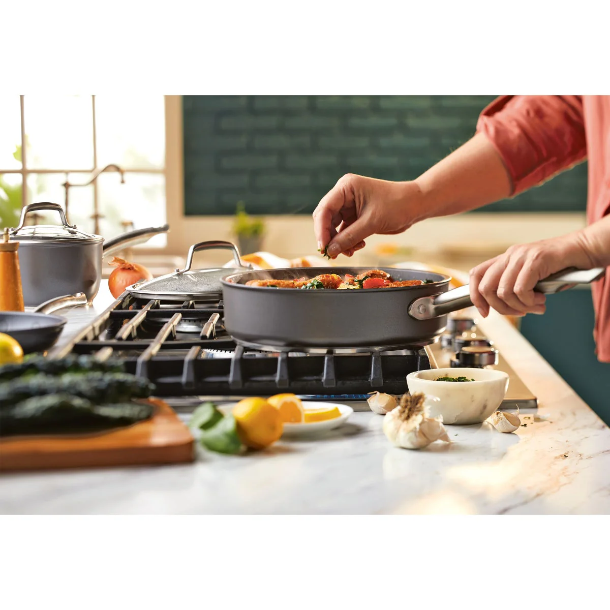 Anolon Accolade 10-piece Non-Stick Cookware Set - Retail $250 - Image 4