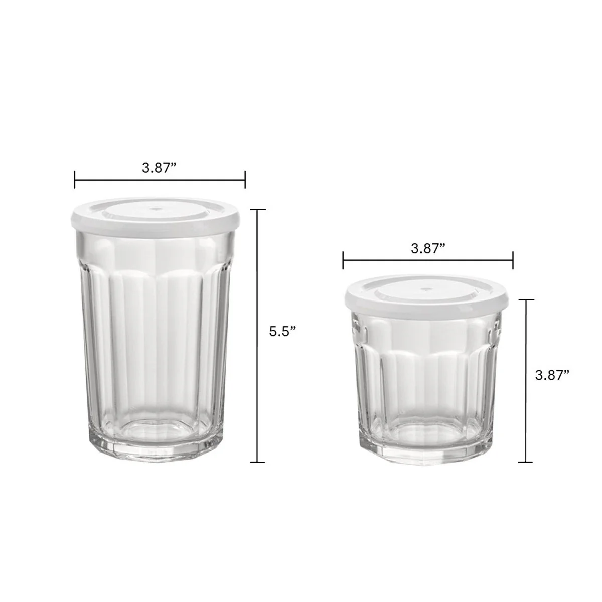 Libbey Atria 16pc Glassware Set with Lids - Retail $26 - Image 3