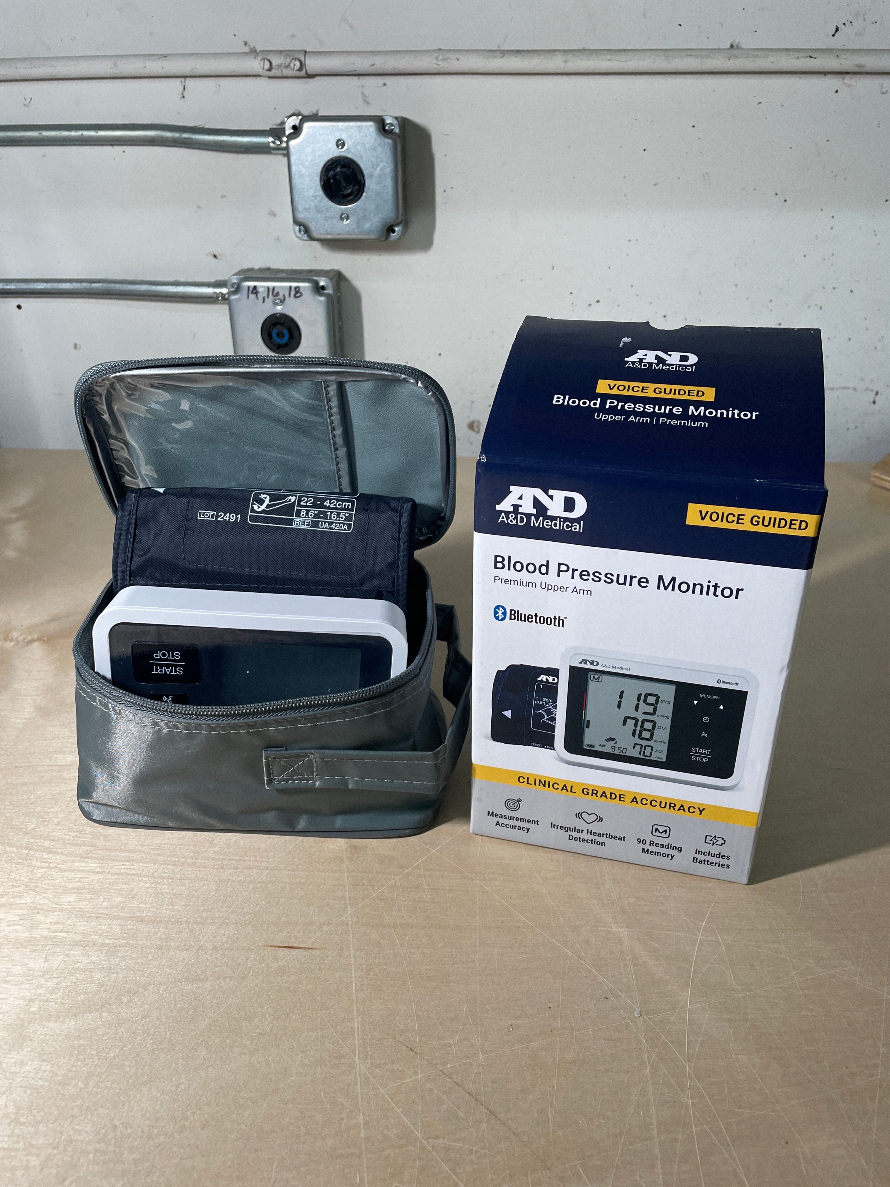 A&D Upper Arm Blood Pressure Monitor, Voice Guided - Retail $59 - Image 3