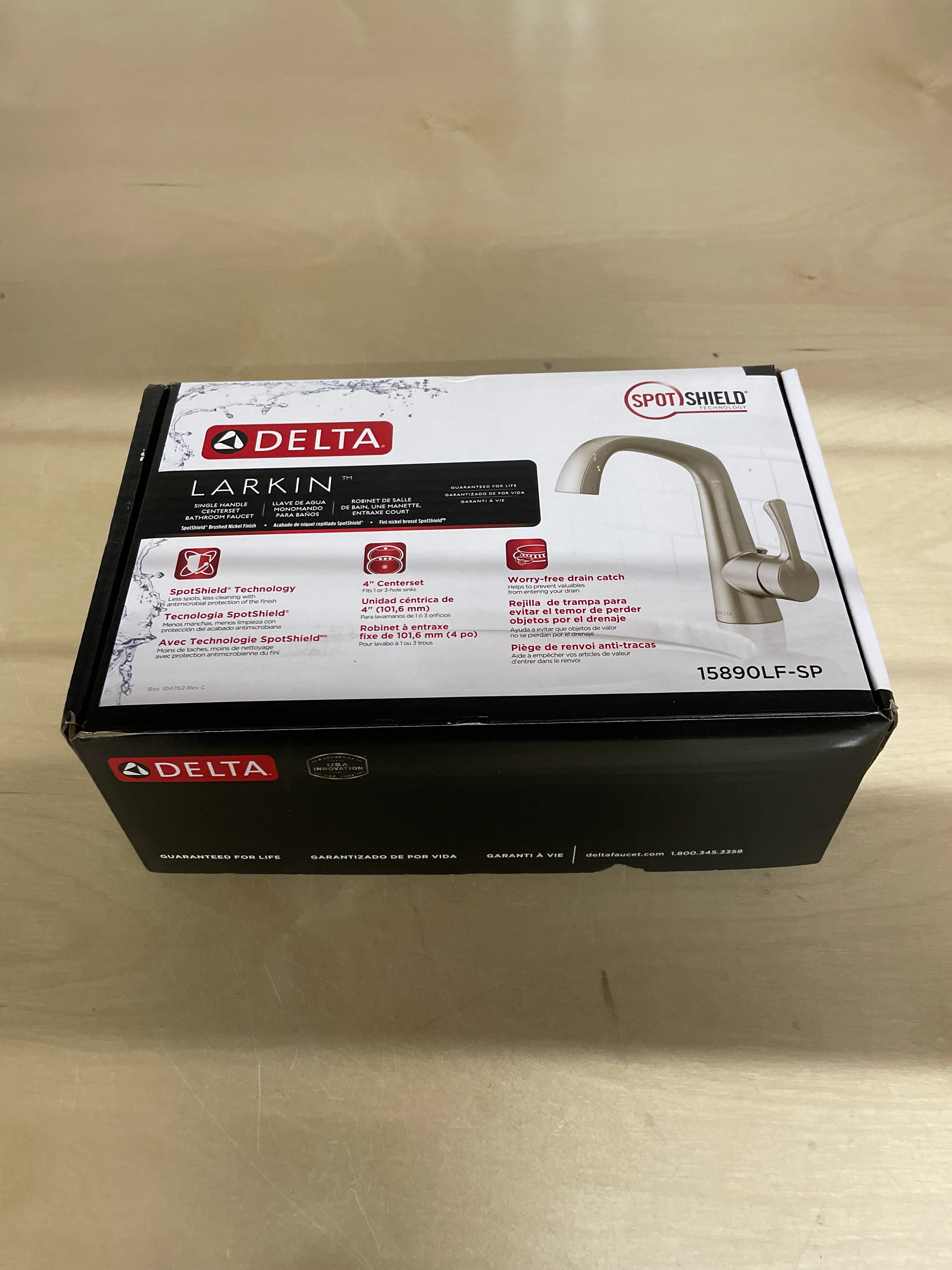 NEW - Delta Larkin Single Handle Bathroom Faucet - Image 4