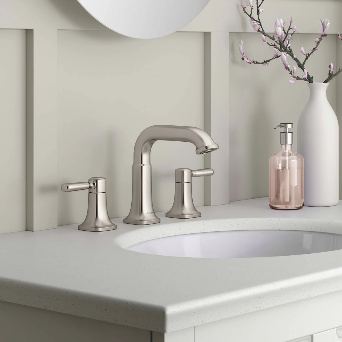 NEW - Kohler Terzet Brushed Nickel Widespread Bathroom Sink Faucet - Image 2