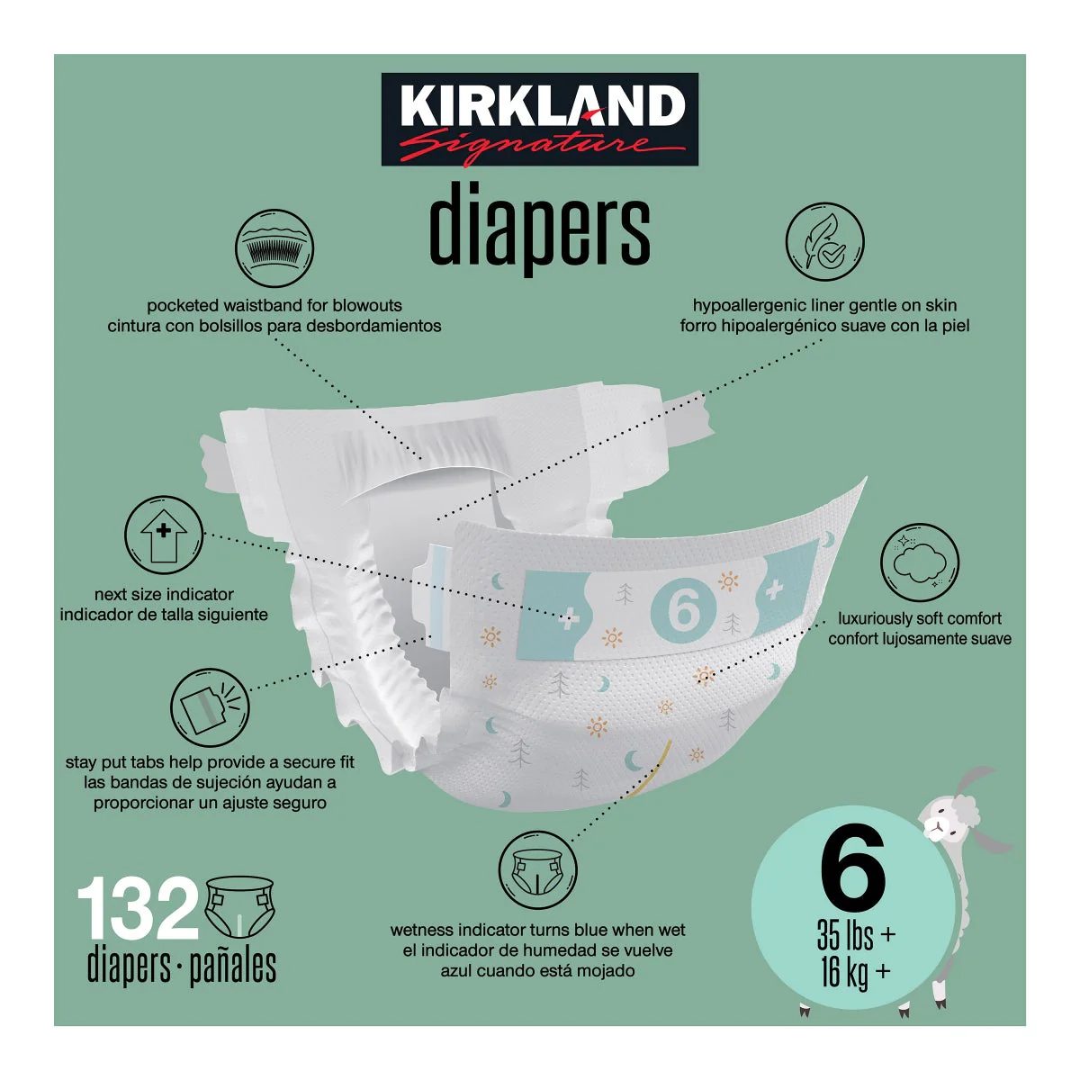 Kirkland Signature Diaper Sizes 6 - Image 2