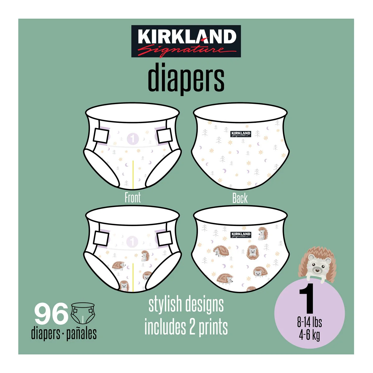 Kirkland Signature Diaper Size 1, 96-count - Image 3
