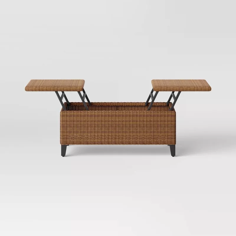 Brookfield Steel Wicker Folding Coffee Table - Threshold - Image 2