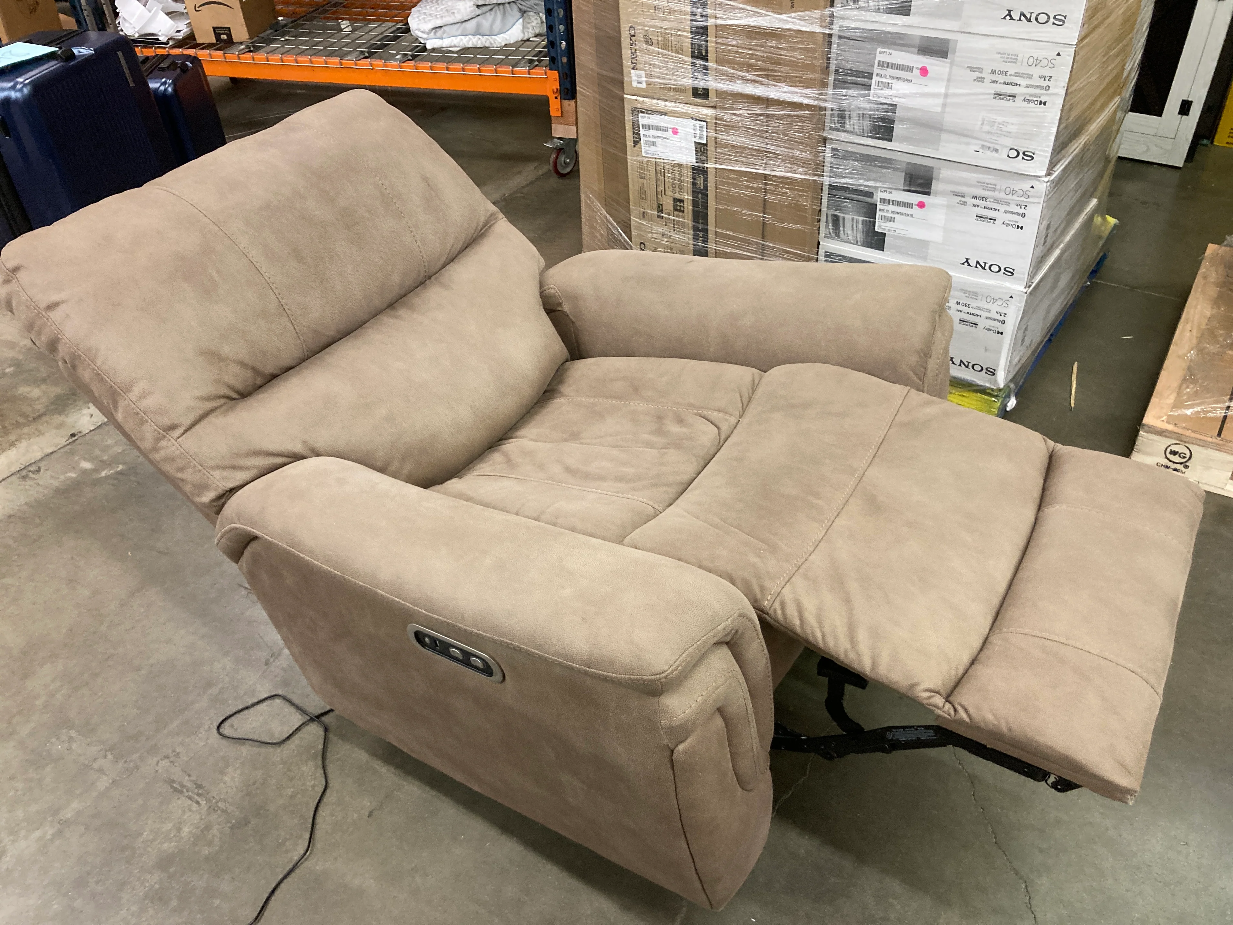 Costco - Barcalounger Fabric Power Glider Recliner with Power Headrest - Retail $399 - Image 4