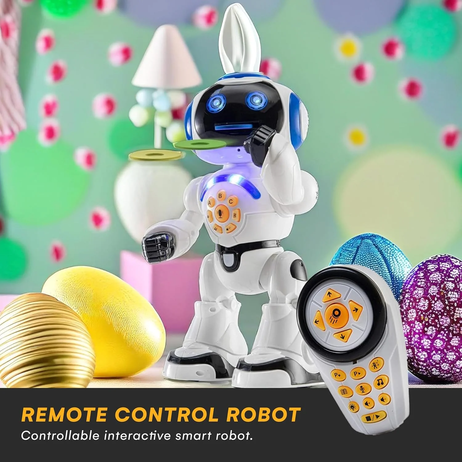 Programmable LED RC Robot Toys - Interactive 12-inch Tall Dancing and Talking Robot for Kids - Retail $33 - Image 3
