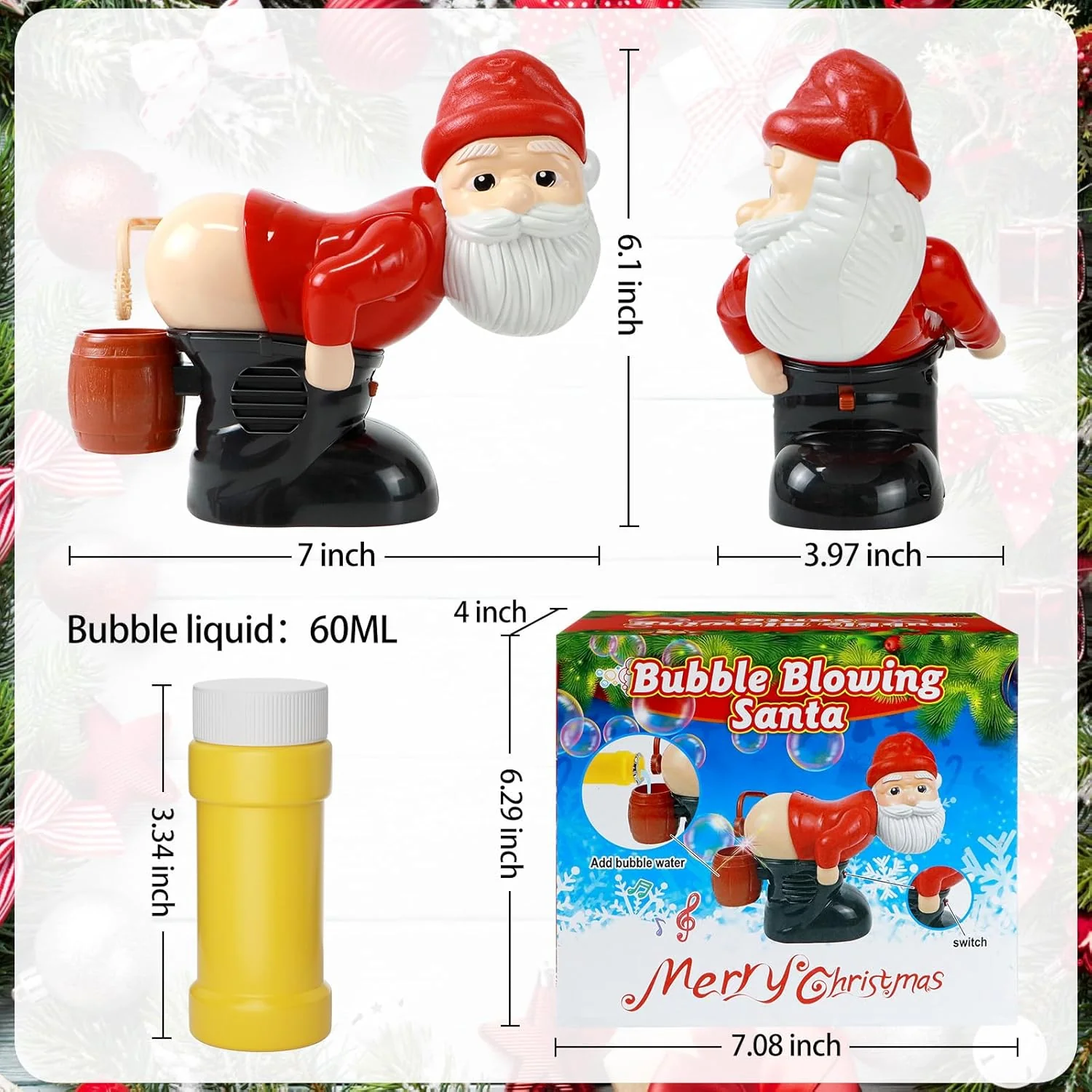 Santa Claus Bubble Butt Machine, Automatic Bubble Blower Machine - Image 3