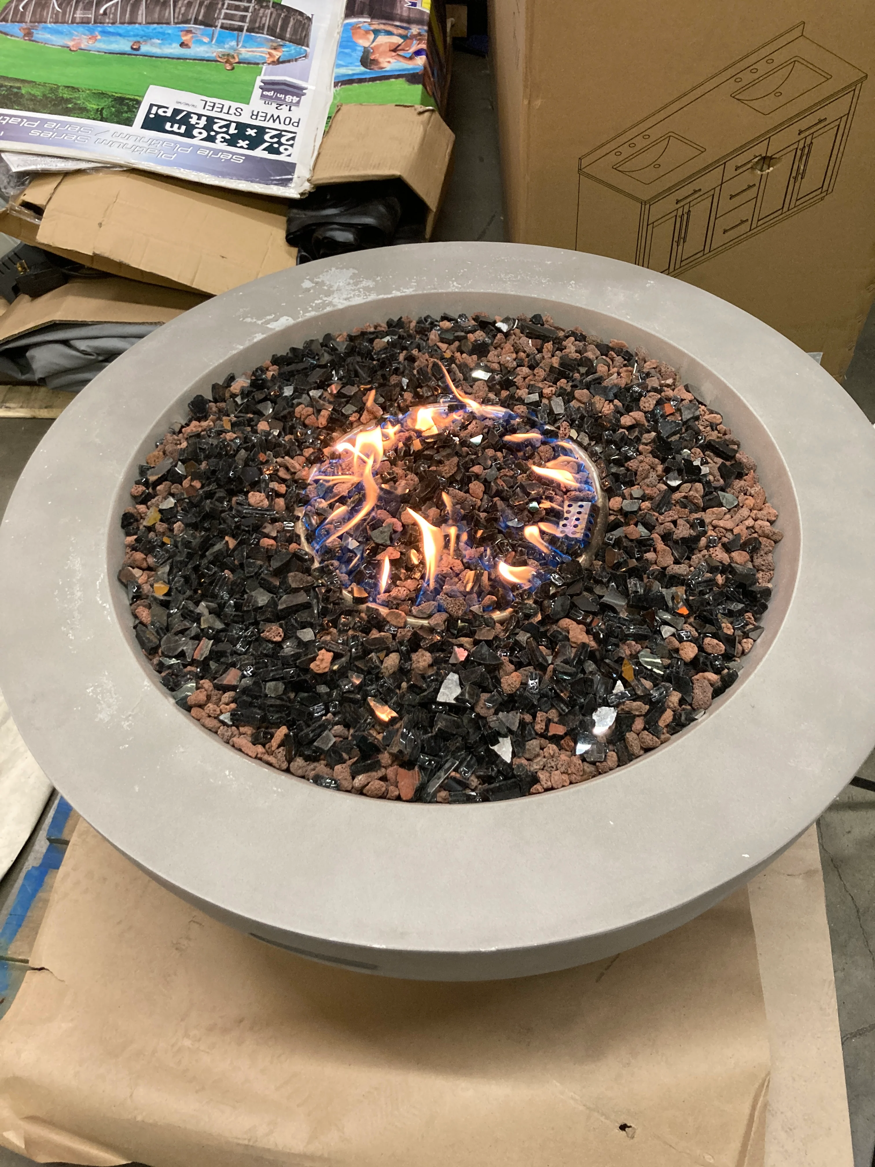 Costco - Faux Concrete Gas Fire Pit - Retail $449 - Image 3