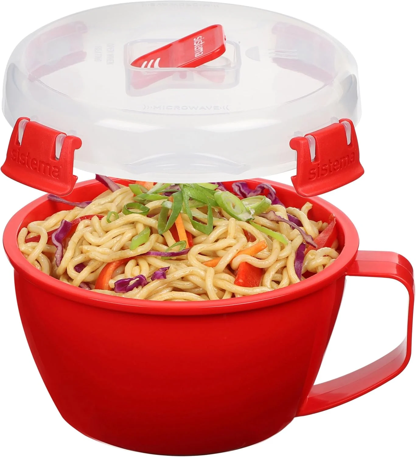 Sistema 1109ZS Microwave Collection Noodle Bowl 1 Count (Pack of 1) Red - Image 4