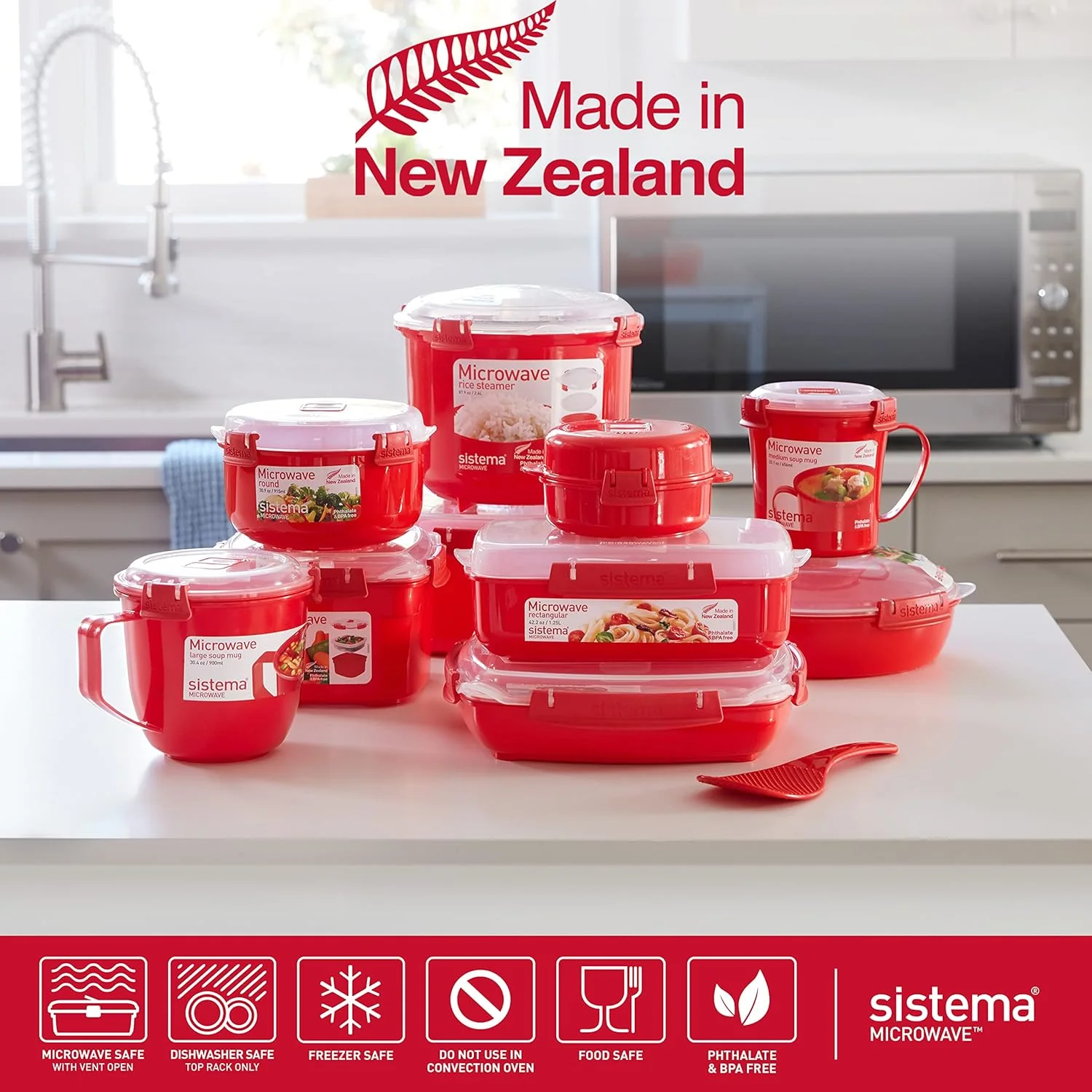 Sistema 1109ZS Microwave Collection Noodle Bowl 1 Count (Pack of 1) Red - Image 7