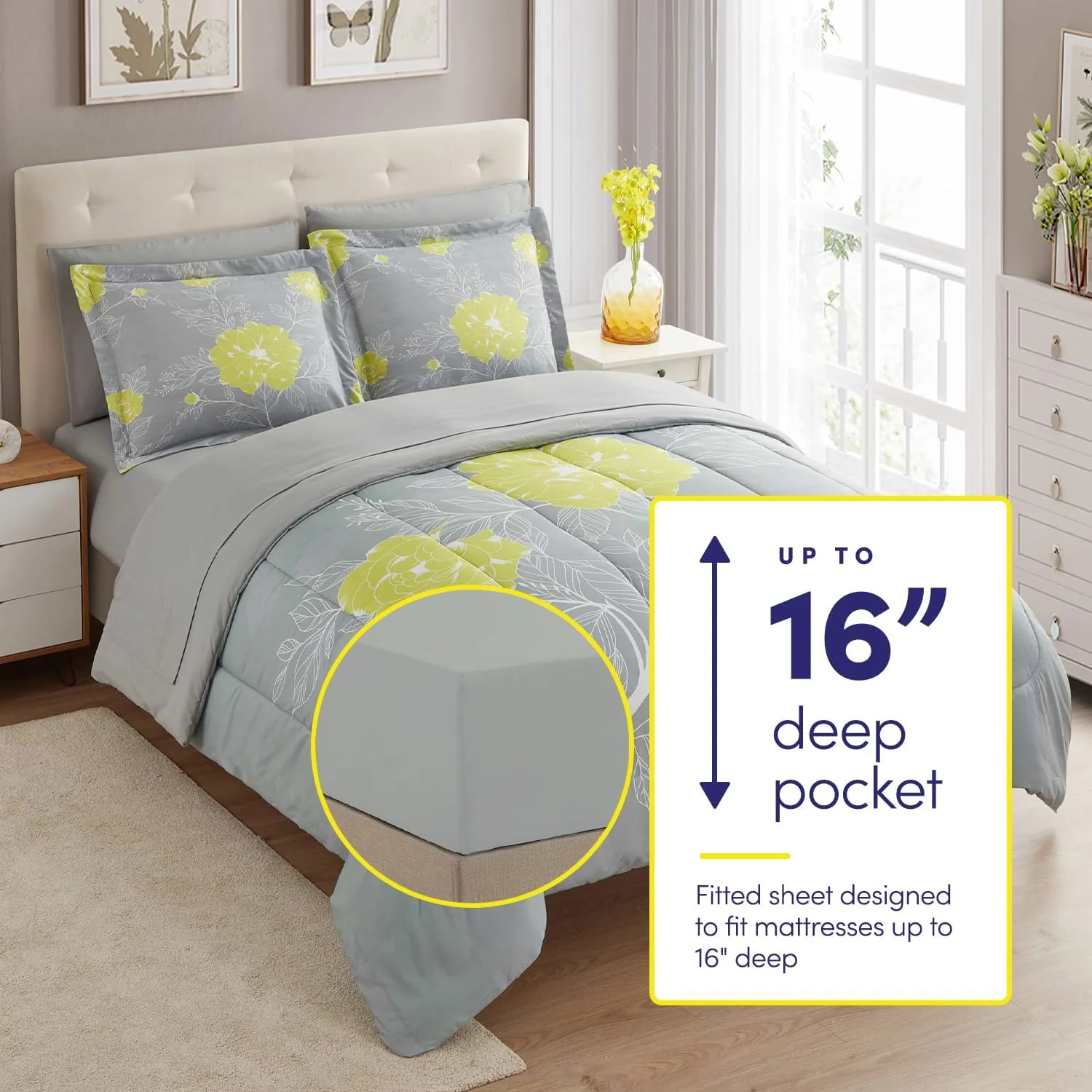 NEW - Sweet Home Collection KING 7 Piece Comforter Set - Image 2