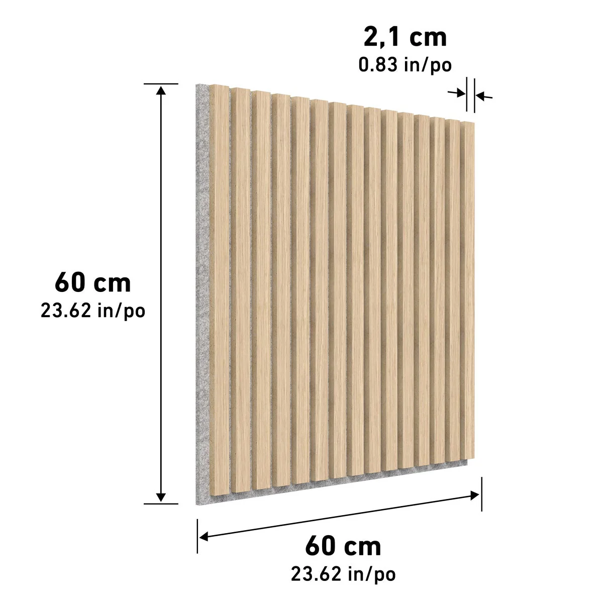 Artika Sonolok Sound-Absorbing Slatted Panel Kit - Oak - Image 5
