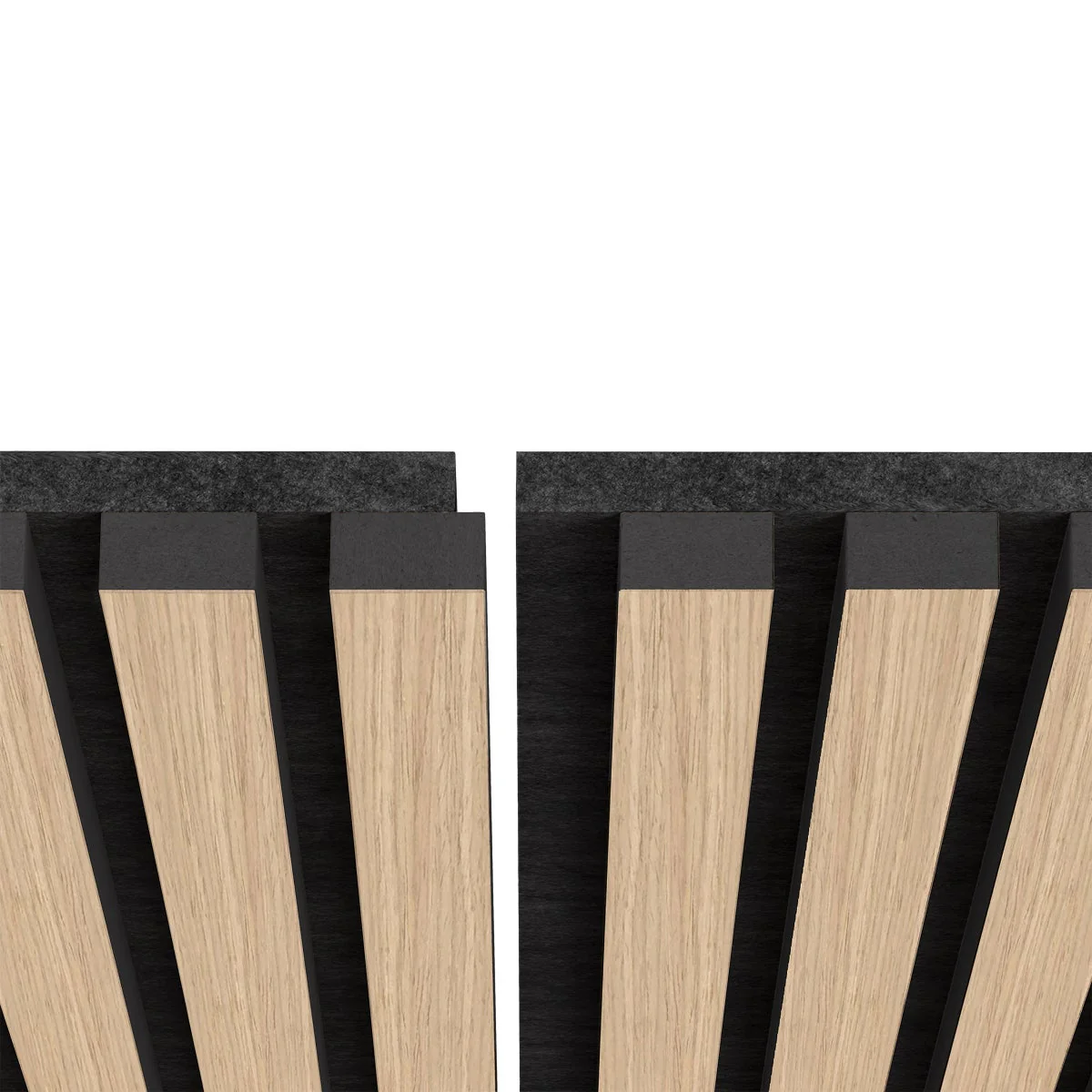 Artika Sonolok Sound-Absorbing Slatted Panel Kit - Oak and Black - Image 2