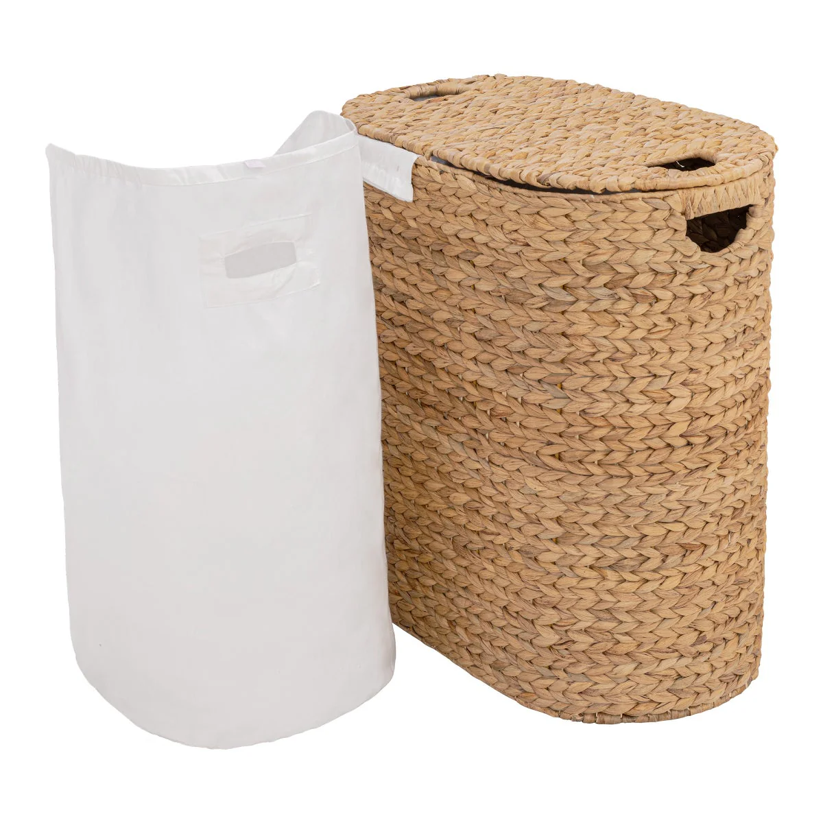 Seville Handwoven Water Hyacinth Laundry Hamper - Image 4