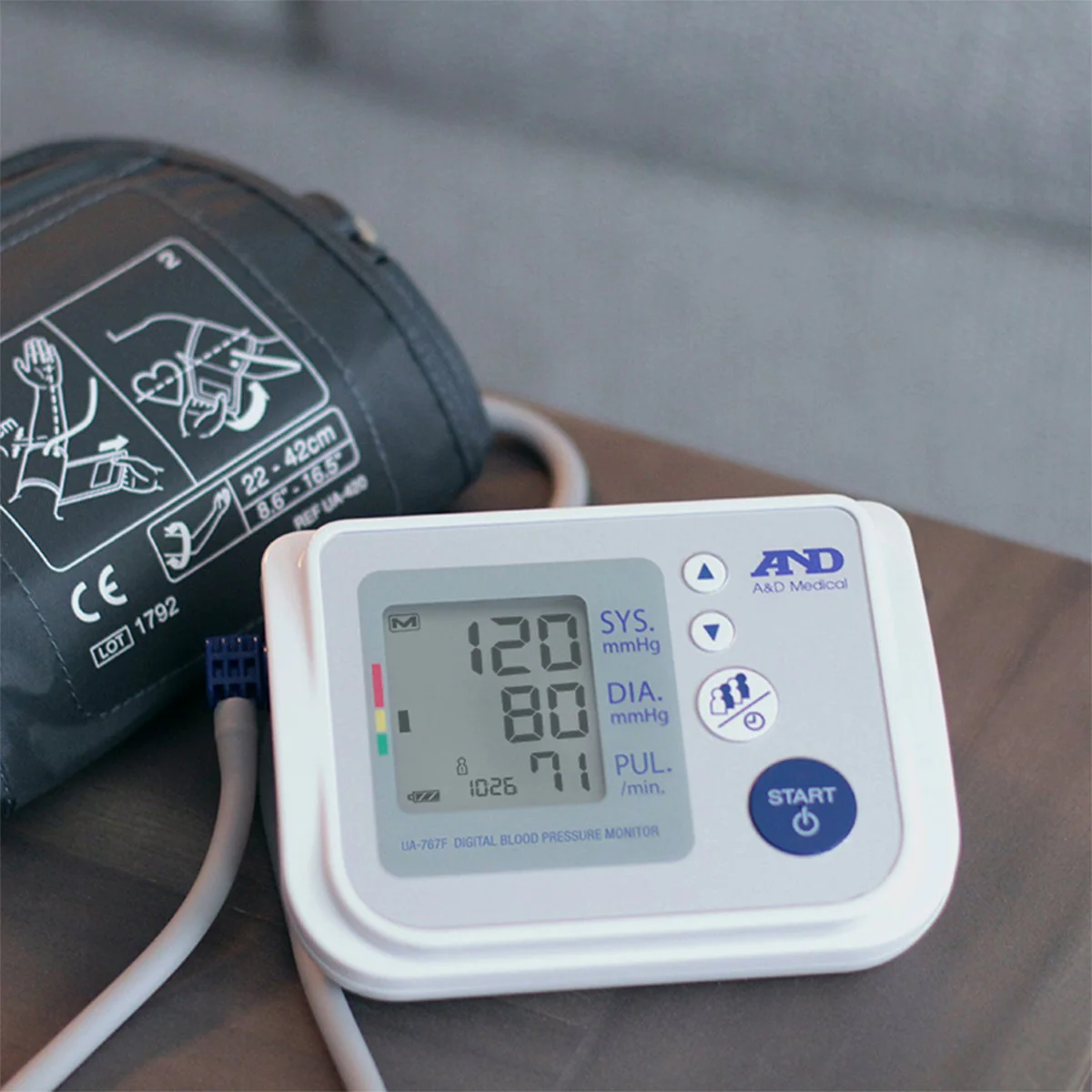 A&D Medical Upper Arm Blood Pressure Monitor with AccuFit Plus Cuff - Image 3