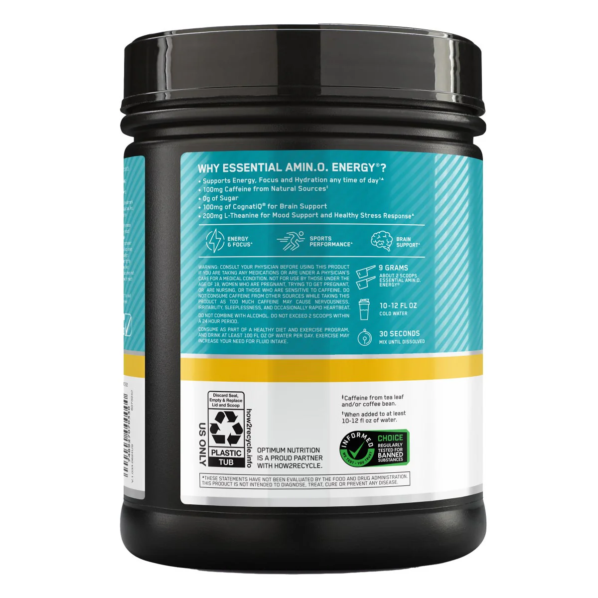 Optimum Nutrition Essential Amino Energy + Electrolytes, Tiki Twist, 1.42 lbs - Image 3