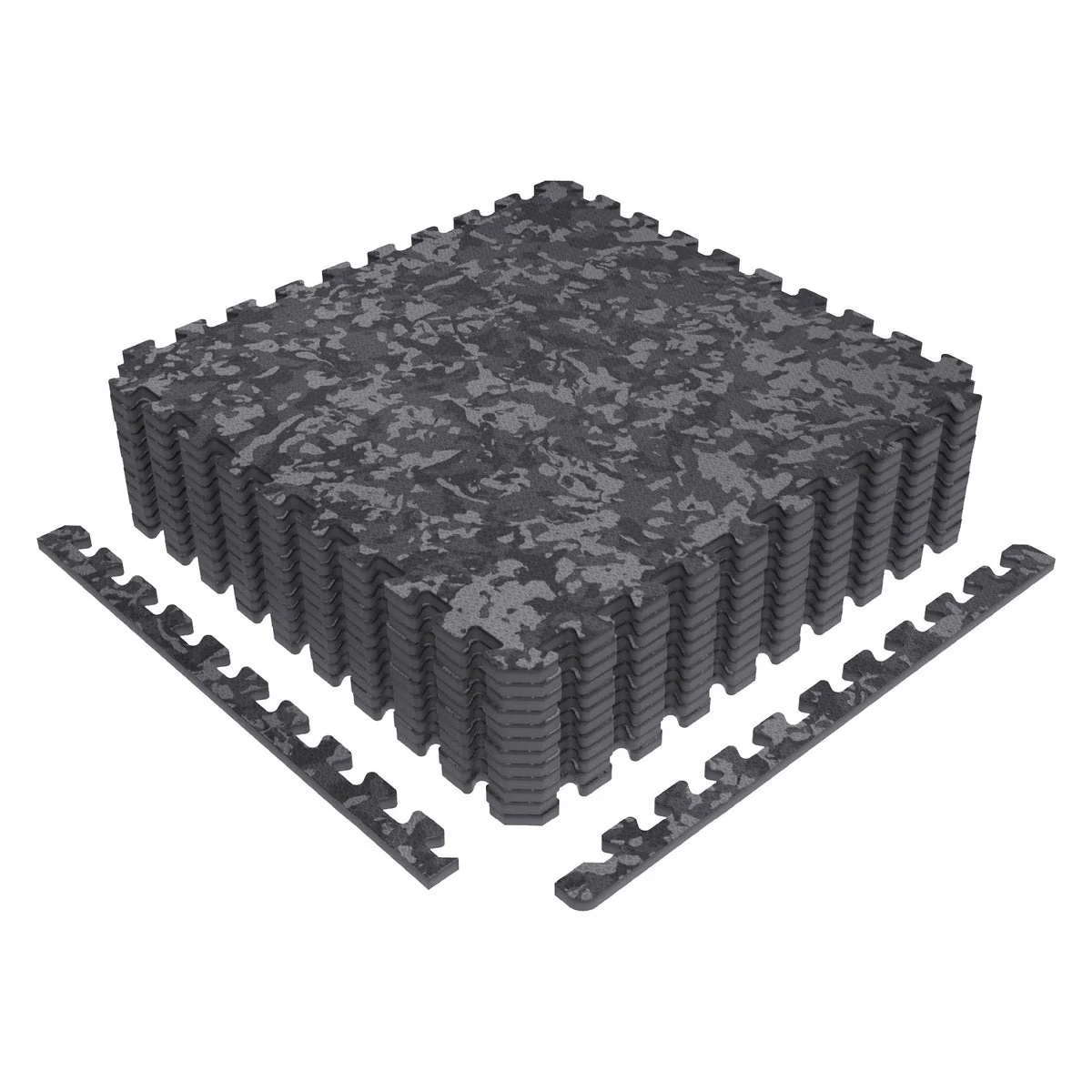 Norsk Dual Density Reversible Gym Flooring, 48 sq ft., 24 in. x 24 in. Foam Mats - Image 2