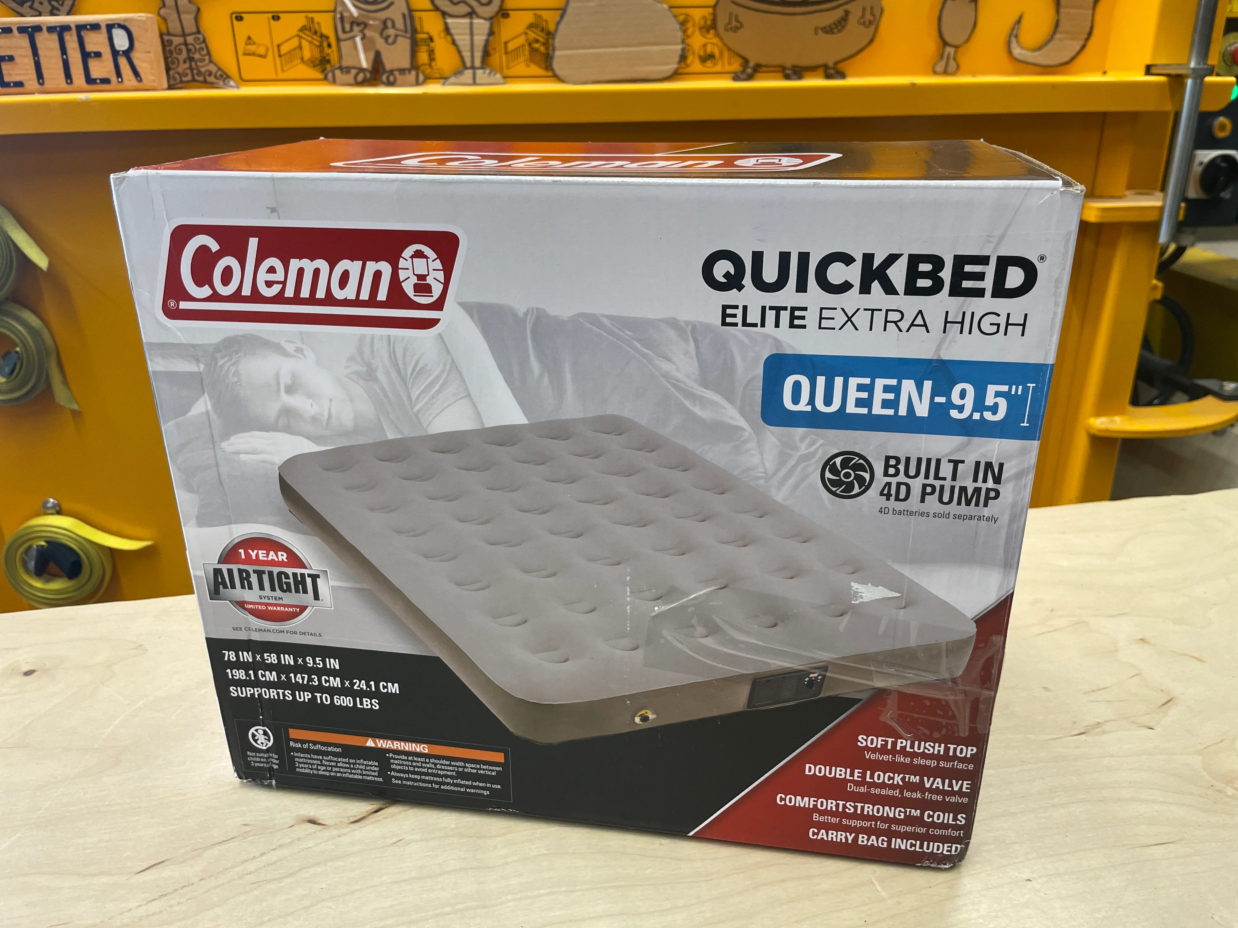 NEW - Coleman Quickbed Elite Extra High Airbed - Queen - Retail $59