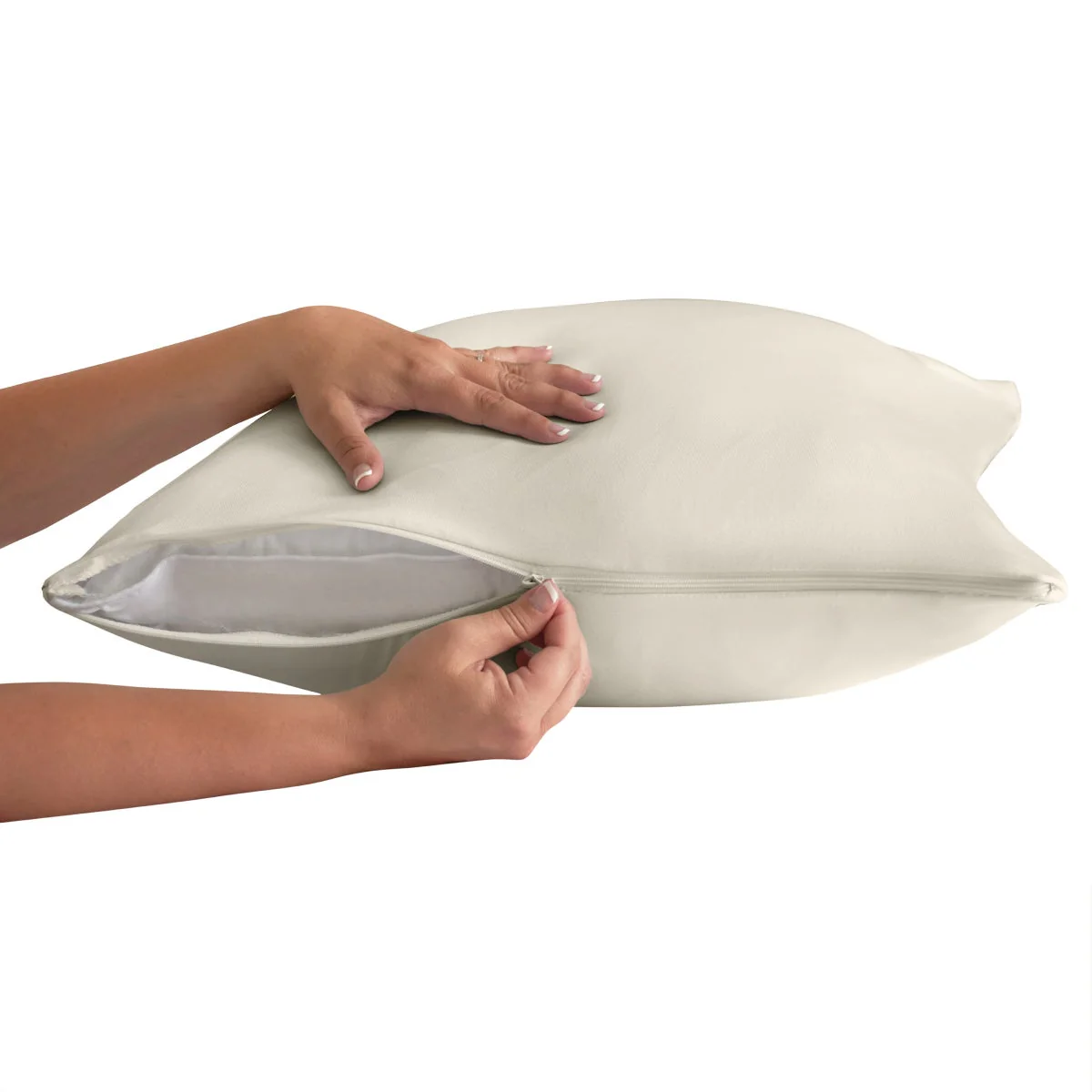 AllerEase Organic Zippered Allergy Pillow Protector, 2-pack - Image 3